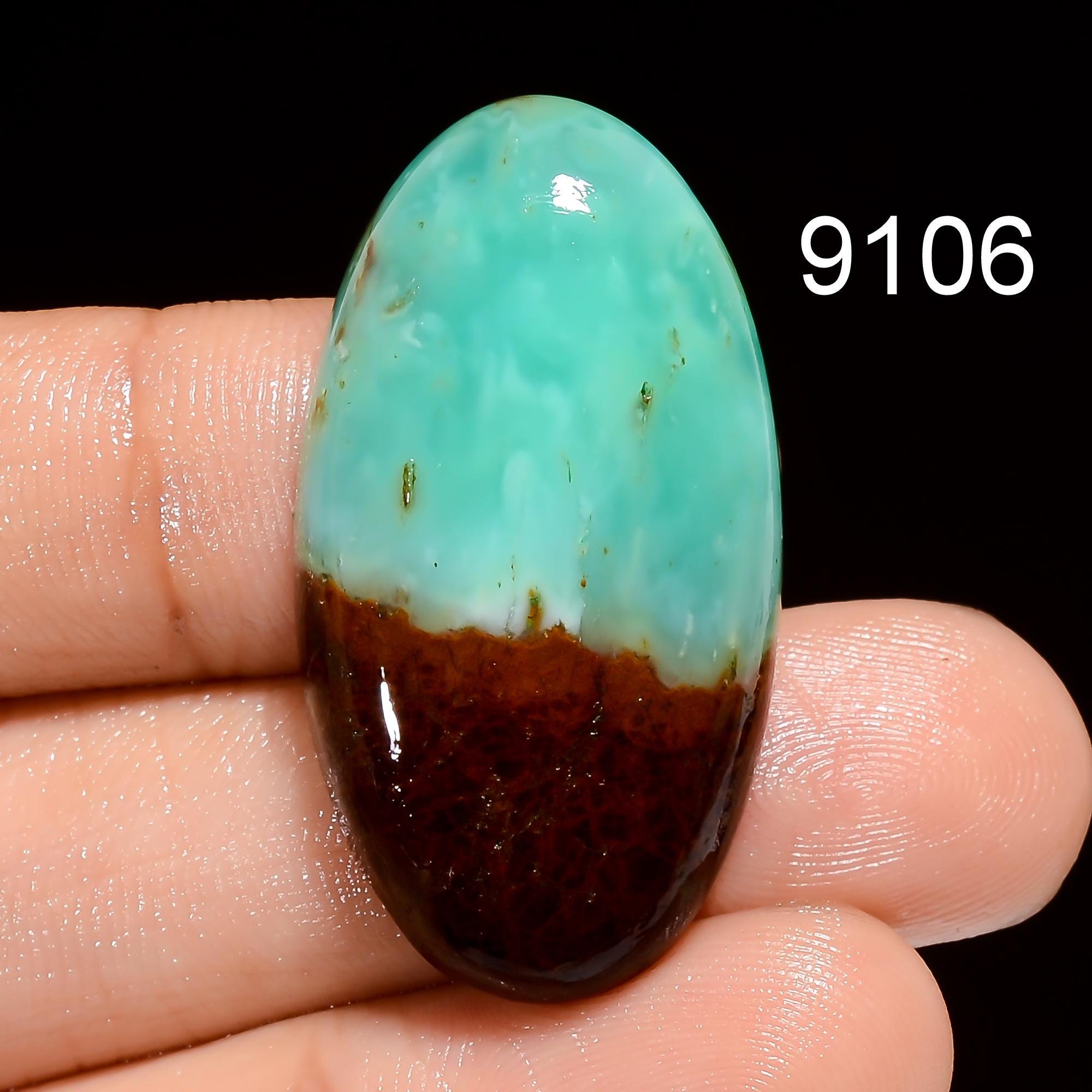 AAA Bio Chrysoprase Cabochon, Handmade Pendant Gemstone - image 4