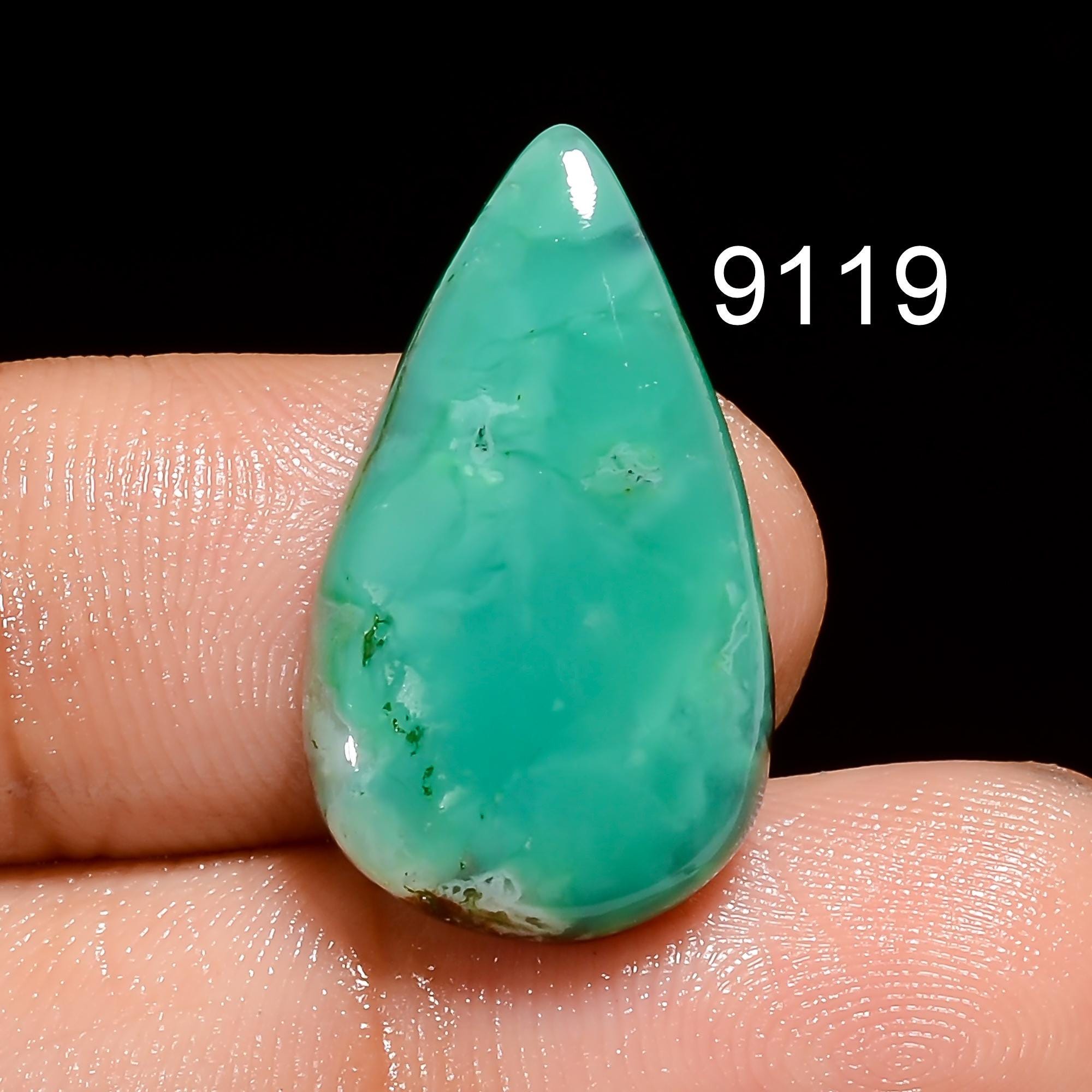 AAA Bio Chrysoprase Cabochon, Handmade Pendant Gemstone - image 8