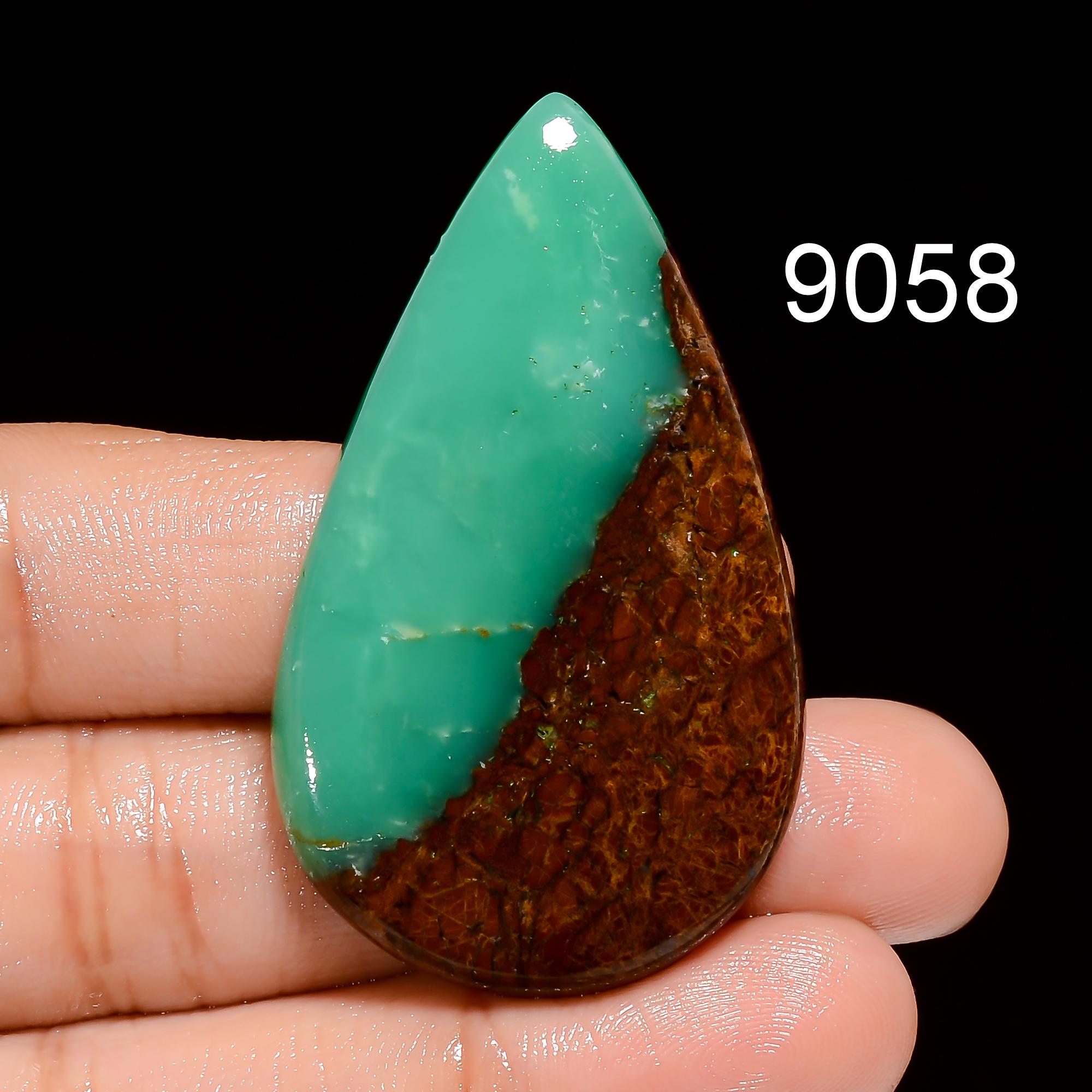 Natural Bio Chrysoprase Cabochon Gemstone, AAA Quality Pendant Stone For Jewelry Making - image 3