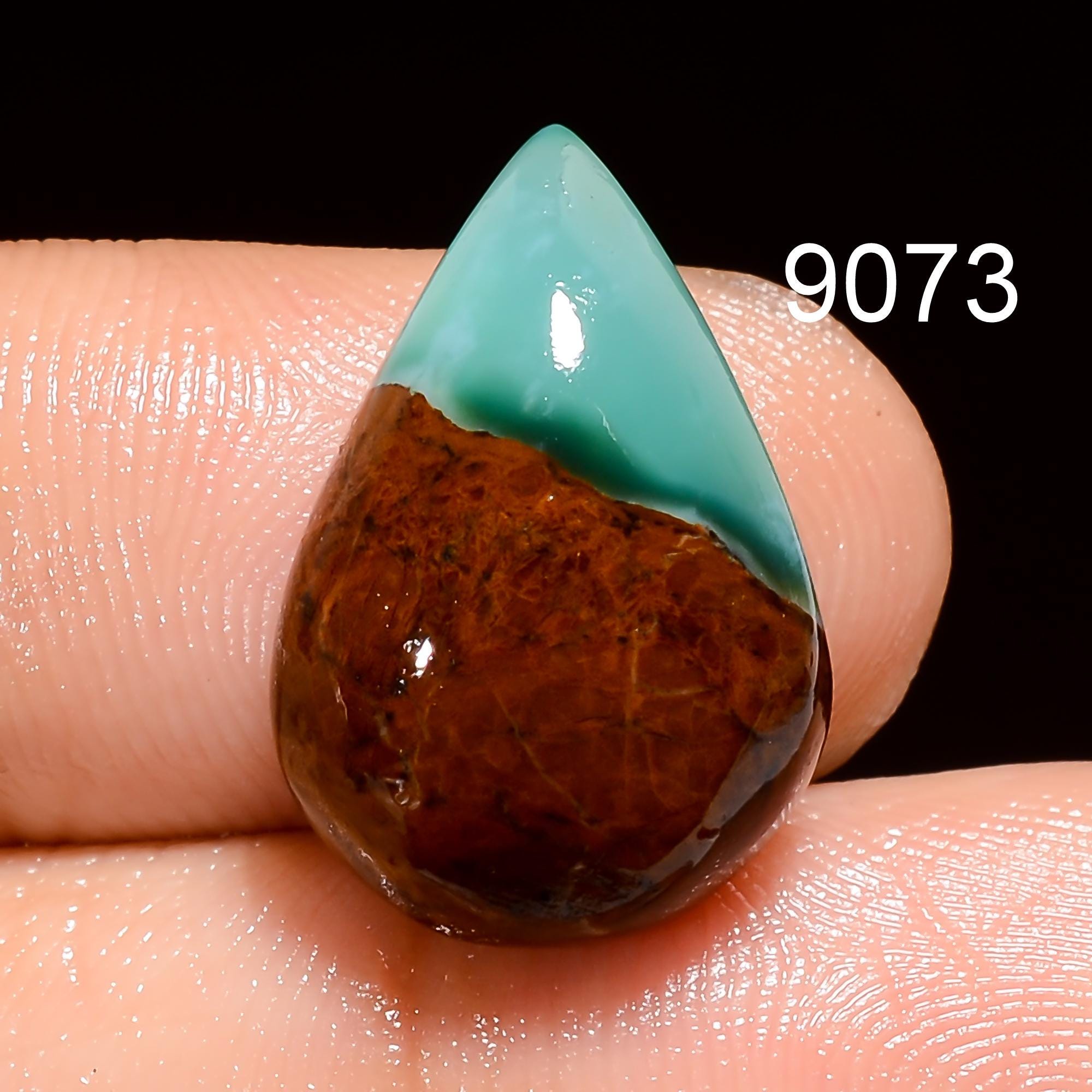 Natural Bio Chrysoprase Cabochon Gemstone, AAA Quality Pendant Stone For Jewelry Making