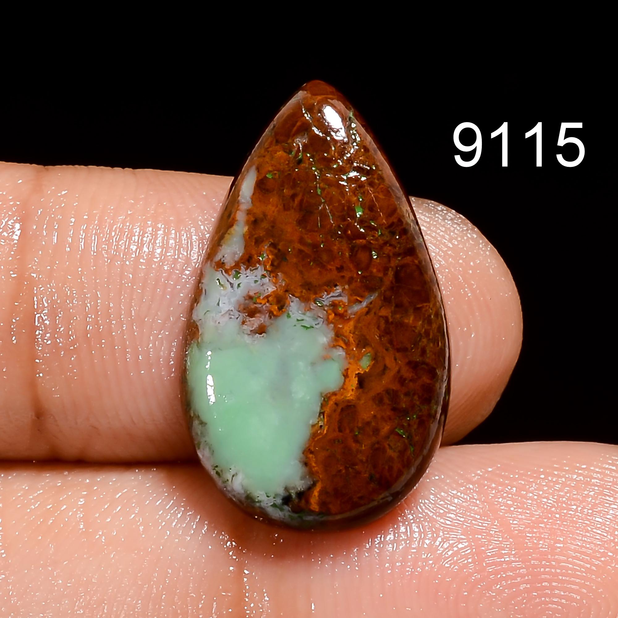 Natural Bio Chrysoprase Cabochon Gemstone, AAA Quality Pendant Stone For Jewelry Making - image 10