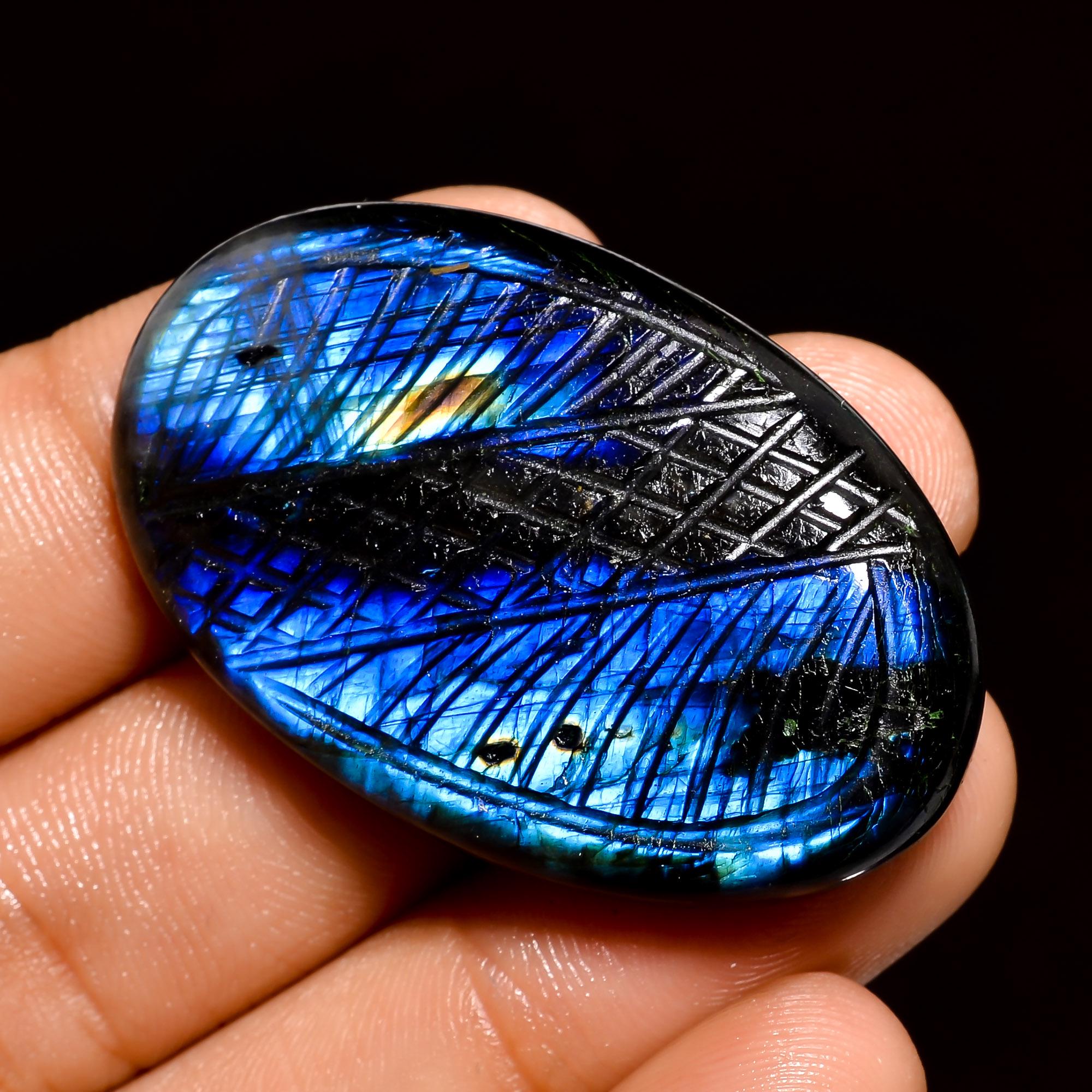 Natural Labradorite Fancy Carving Gemstone, Mix Shape Labradorite Carved Cabochon.