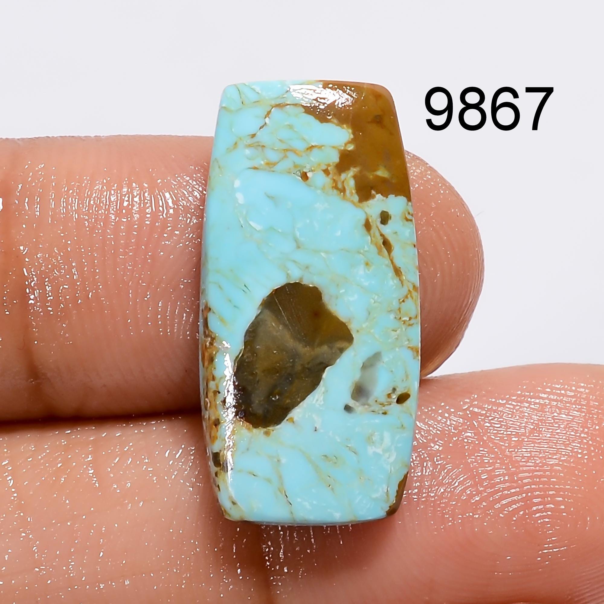 Natural Tibetan Turquoise Gemstone Cabochon | AAA Quality Loose Turquoise for Jewelry Making, Pendant, Healing Energy Cr - image 6