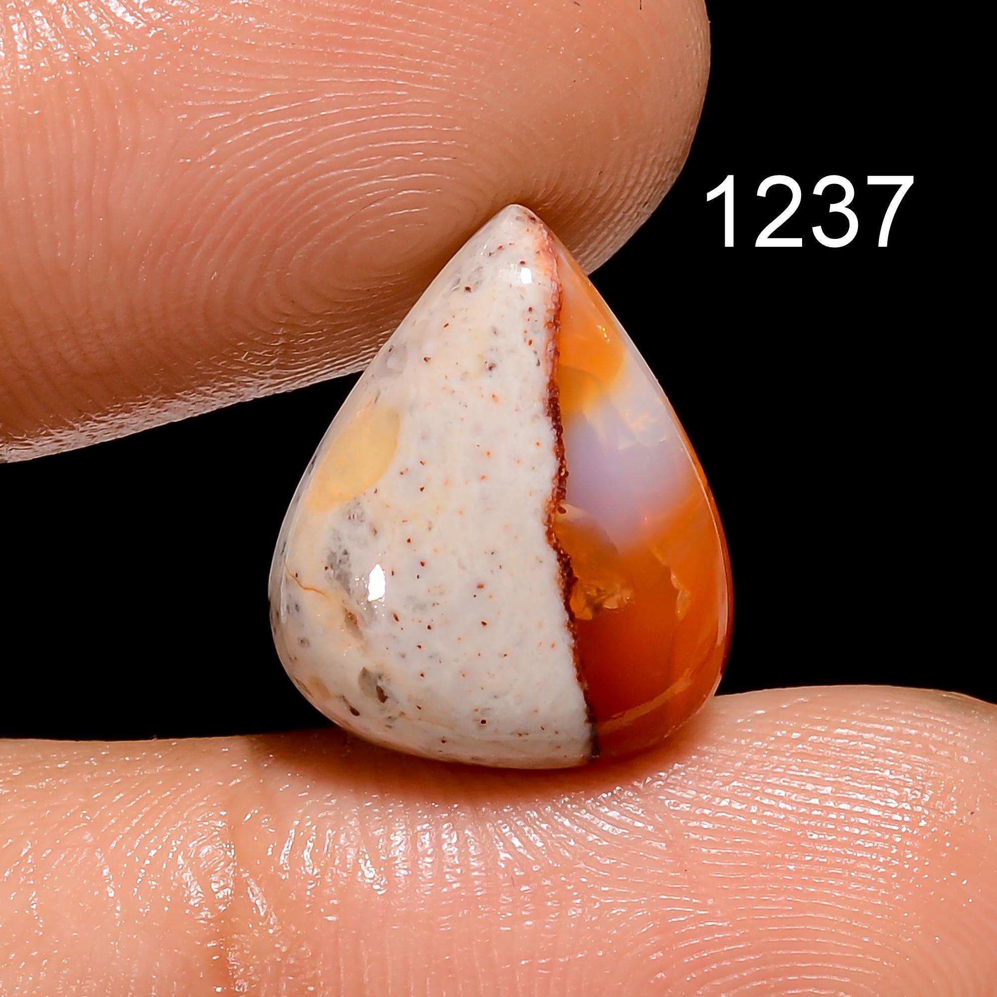 Mexican Fire Opal Gemstone, Oval Shape Natural Opal Cabochon Gemstone, Loose Mexican Opal Gemstone For Jewelry Pendant M - image 7