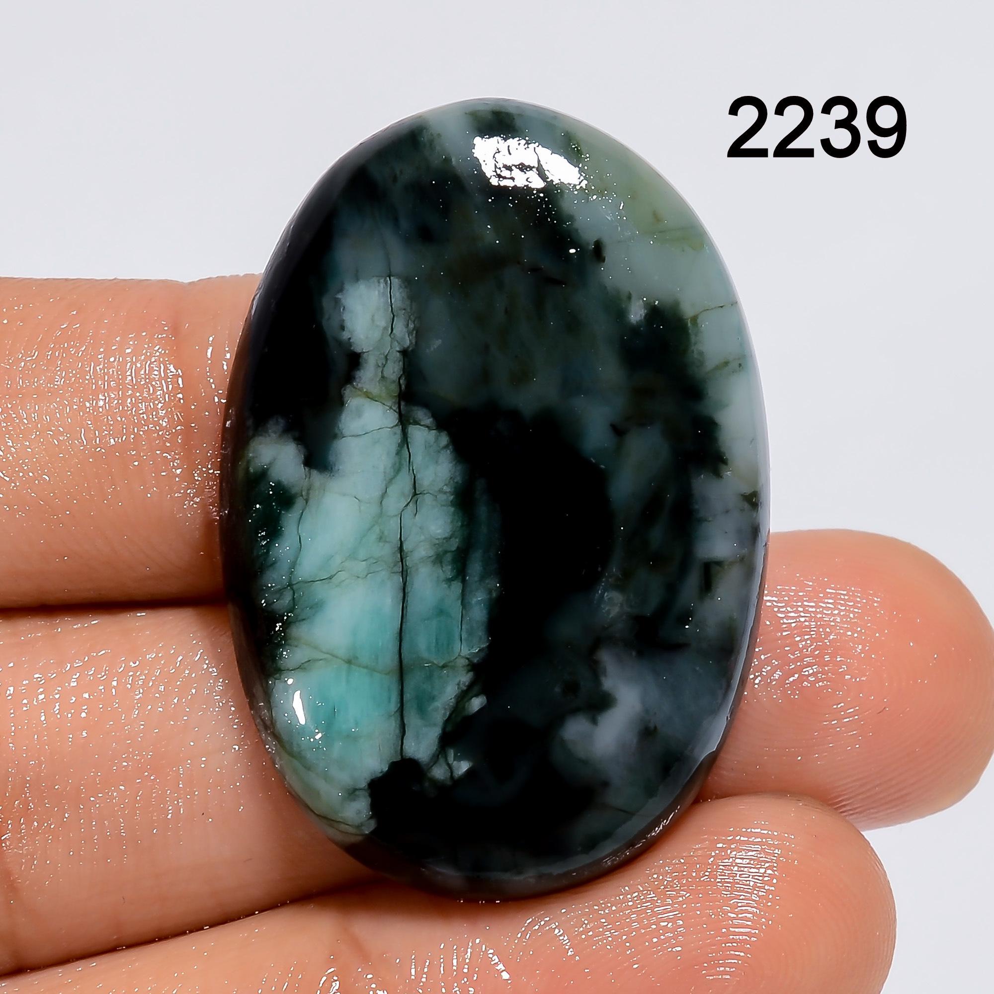Mix Shape Natural Emerald Cabochon, Loose Gemstone for Jewelry Making - image 6