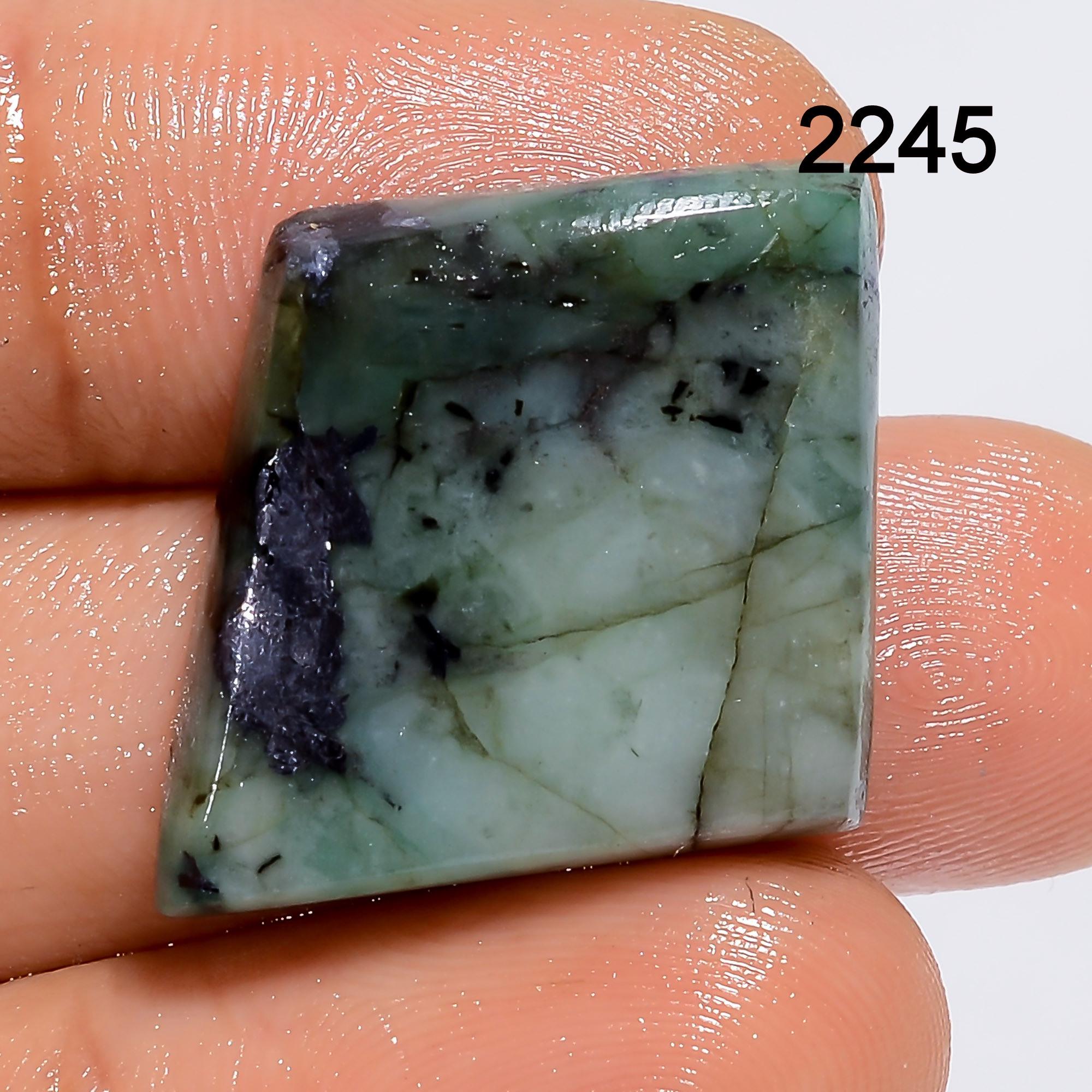 Mix Shape Natural Emerald Cabochon, Loose Gemstone for Jewelry Making