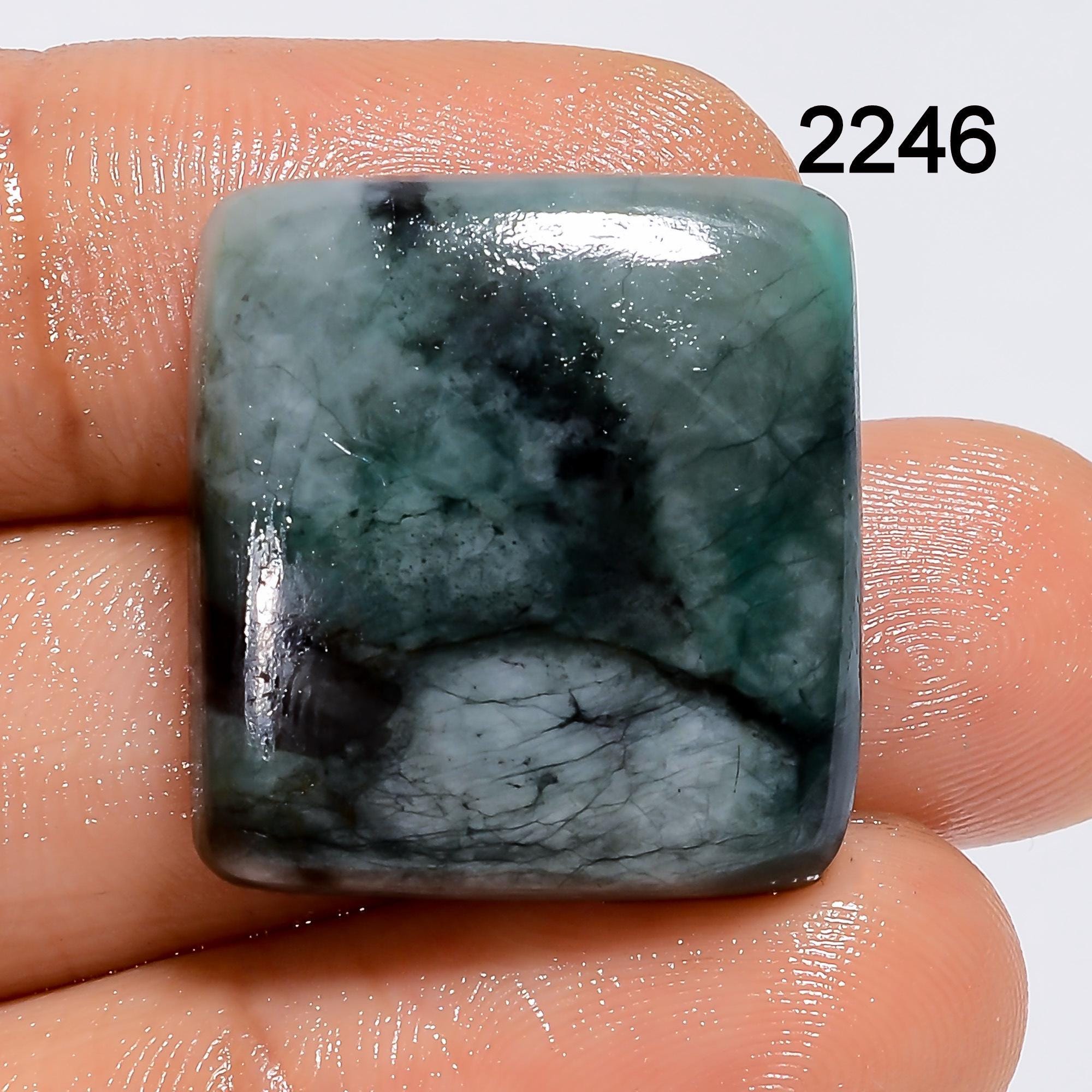 Mix Shape Natural Emerald Cabochon, Loose Gemstone for Jewelry Making - image 2