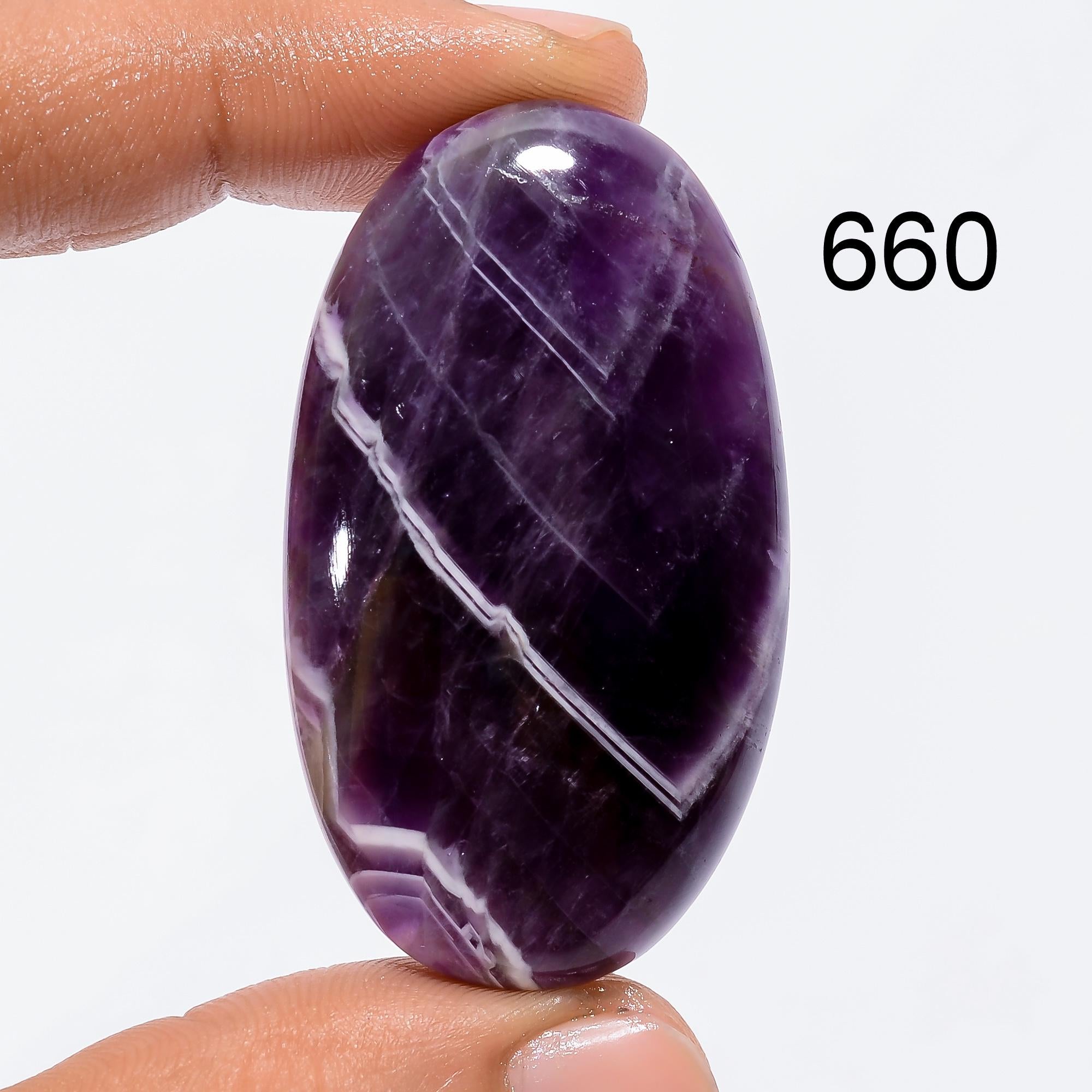 AAA Chevron Amethyst Cabochon, Loose Gemstone, Jewelry Making - image 3