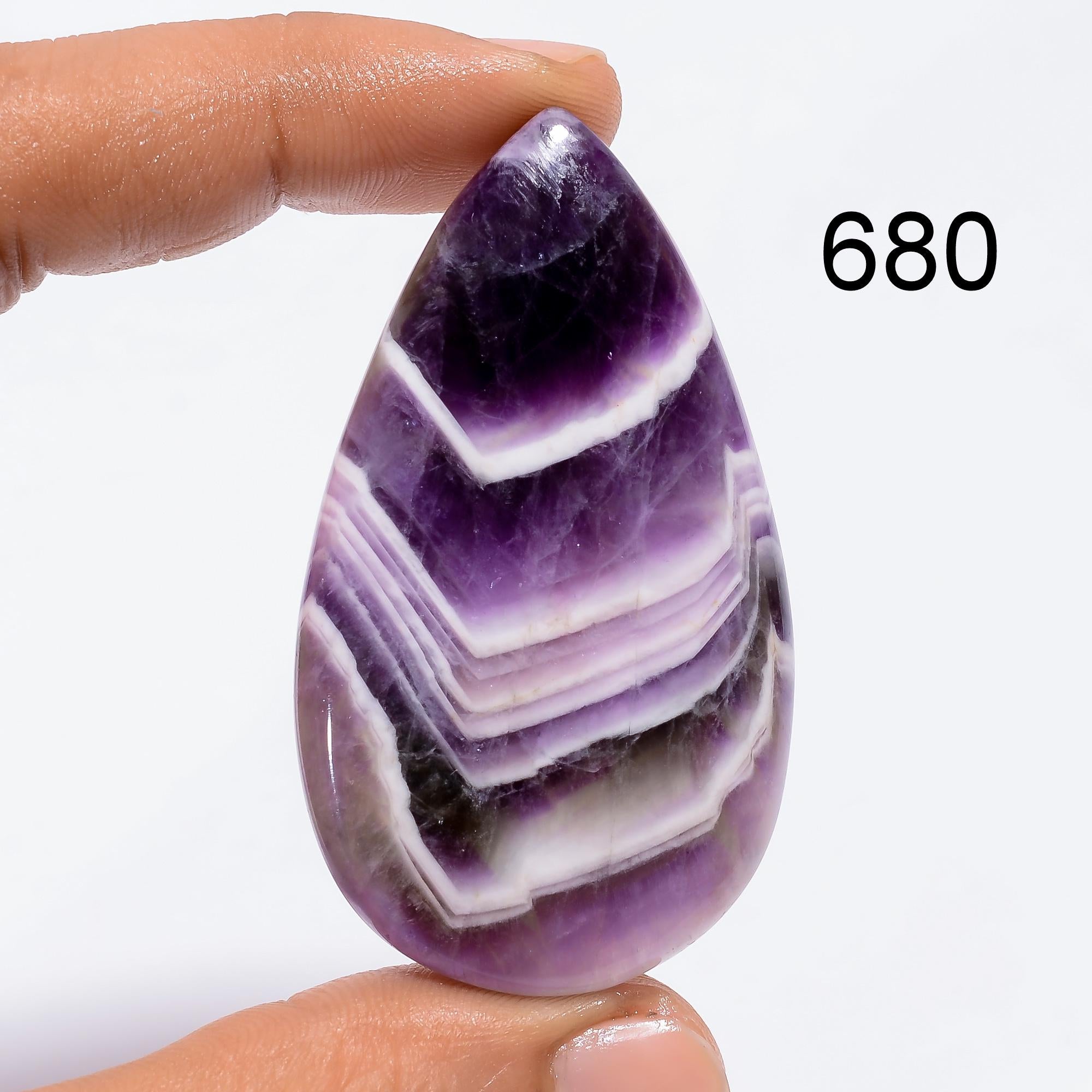AAA Chevron Amethyst Cabochon, Loose Gemstone, Jewelry Making - image 9