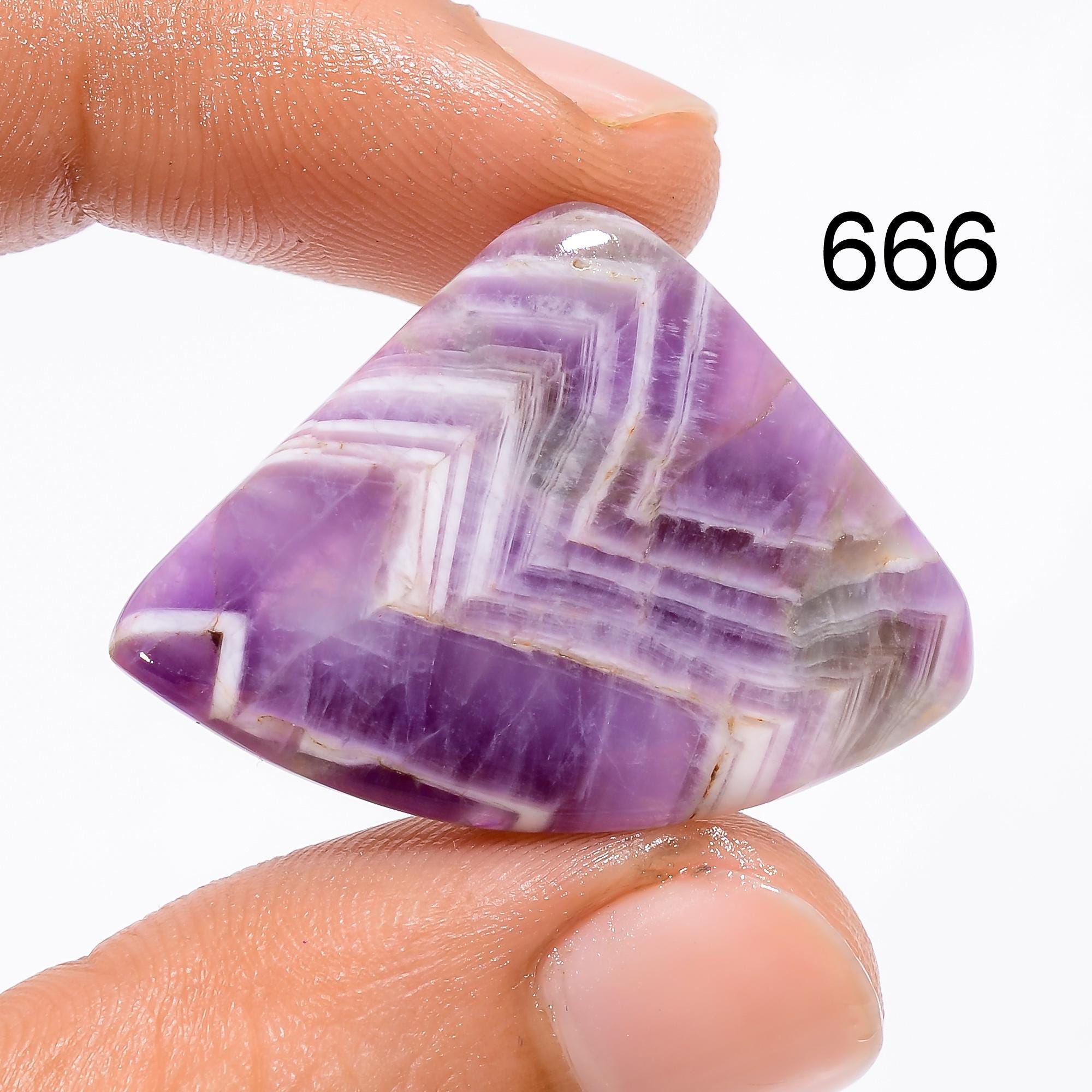 AAA Chevron Amethyst Cabochon, Loose Gemstone, Jewelry Making - image 5