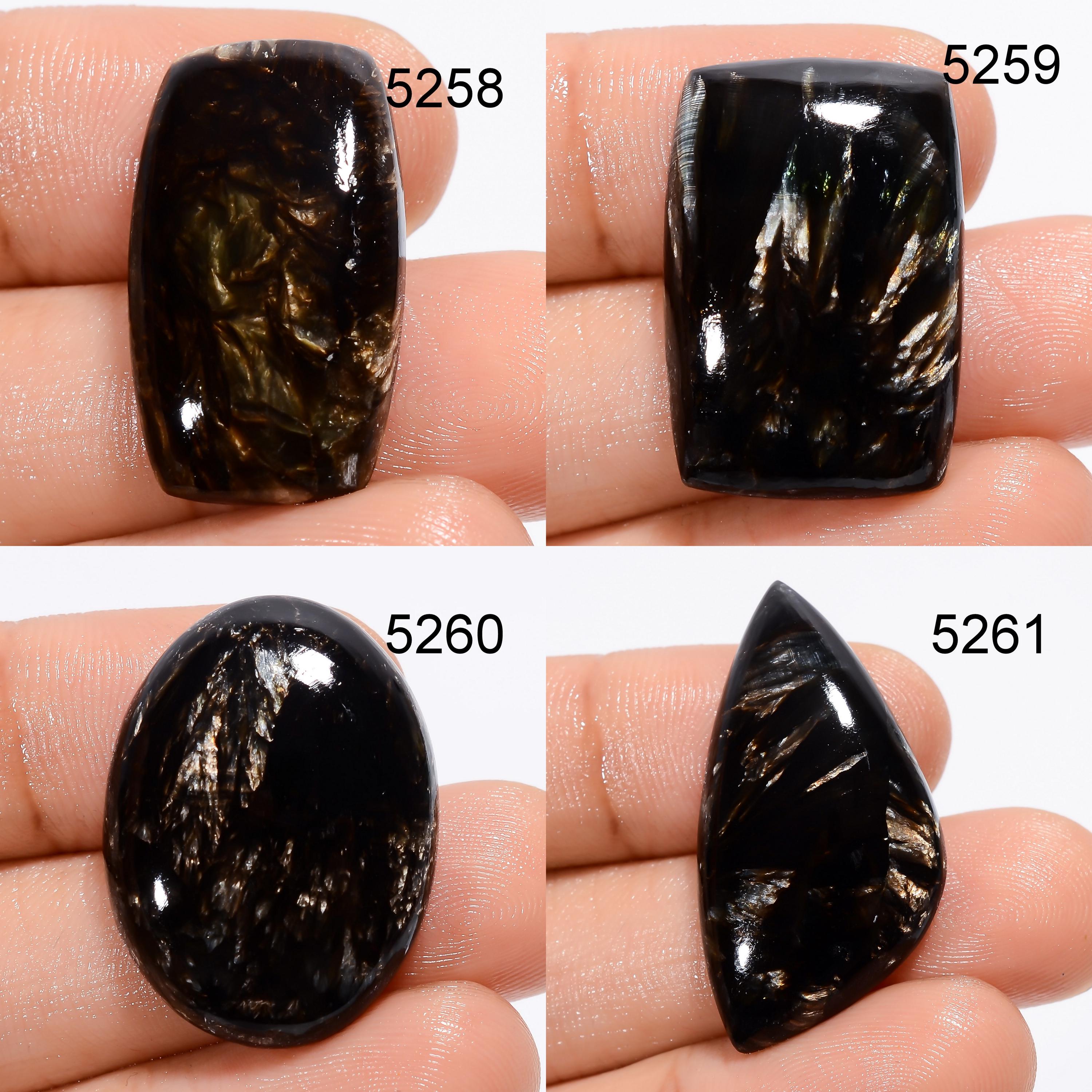 Golden Seraphinite Gemstone Cabochon, Designer Crystal Gemstone, DIY-ART-CRAFTS Pendant Necklace Jewelry making supply,  - image 3
