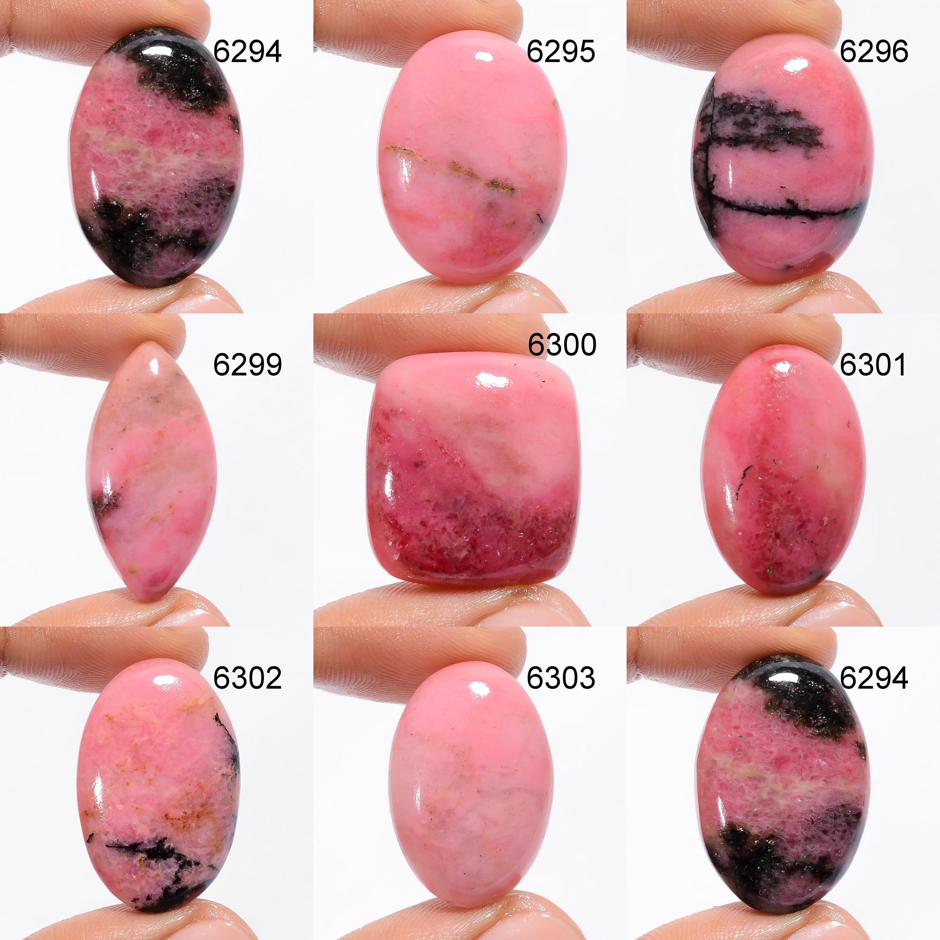 Natural Rhodonite Gemstone Cabochon AAA Quality Loose Gemsrtone For Jewelry Making Christmas Gift - image 3