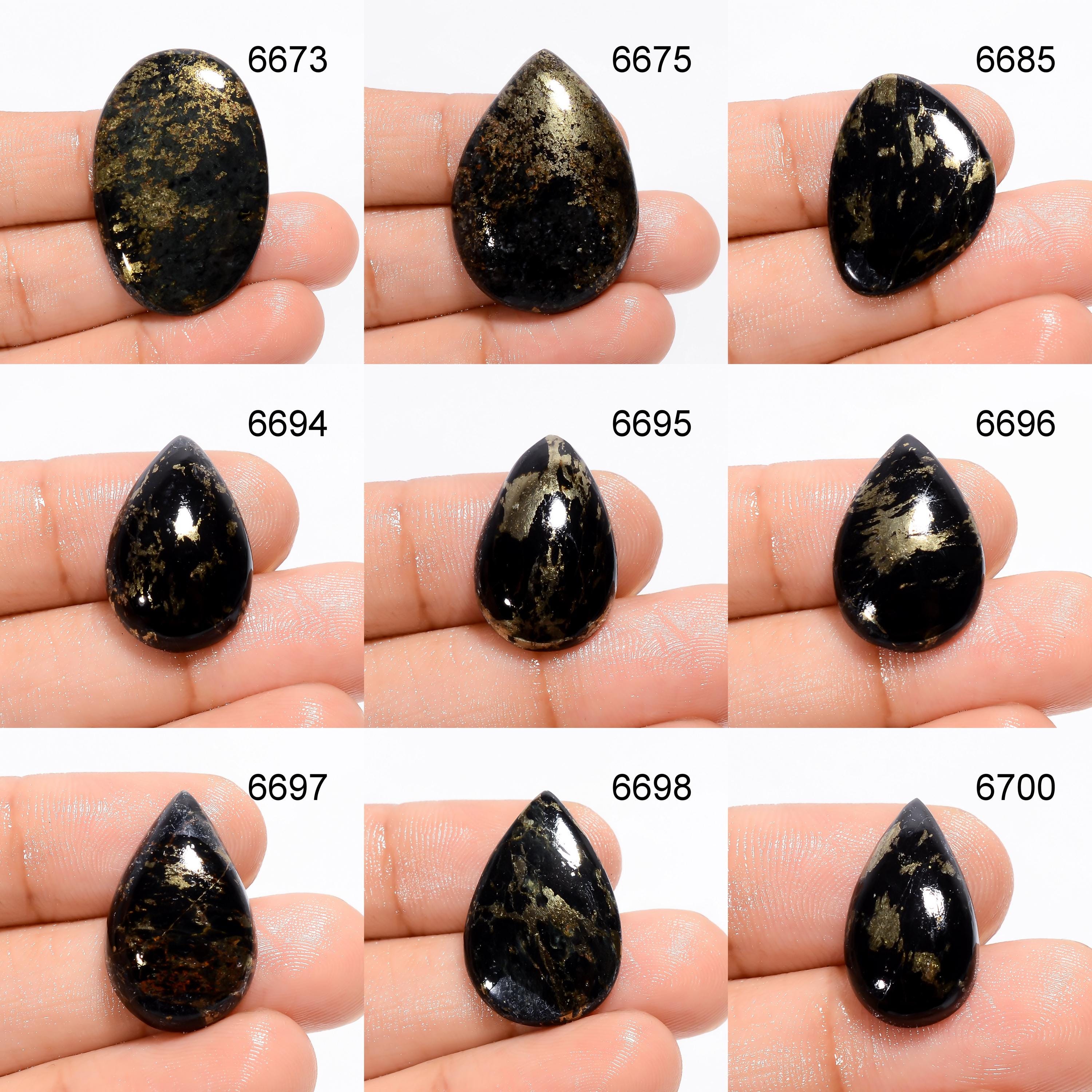 Apache Gold Gemstone Cabochon, Mix Shape Designer Natural Apache Gold Cabochon, Loose Gemstone For Jewelry Making Supply - image 2