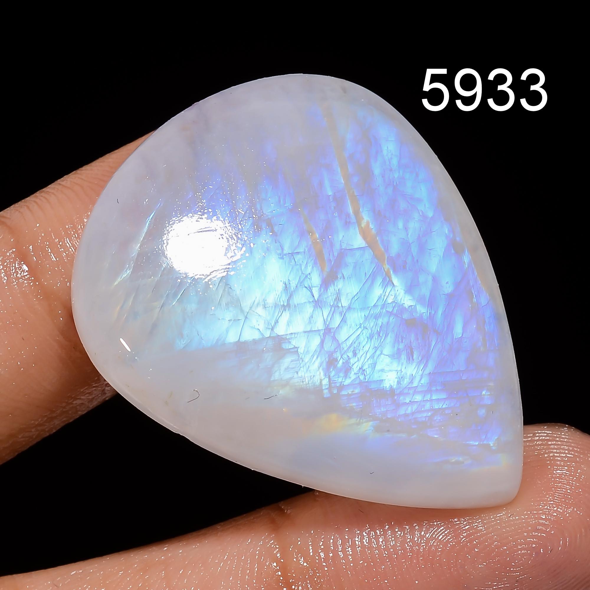 Natural Rainbow Moonstone Gemstone, For Jewelry Making Supply, Healing Crystal - image 3
