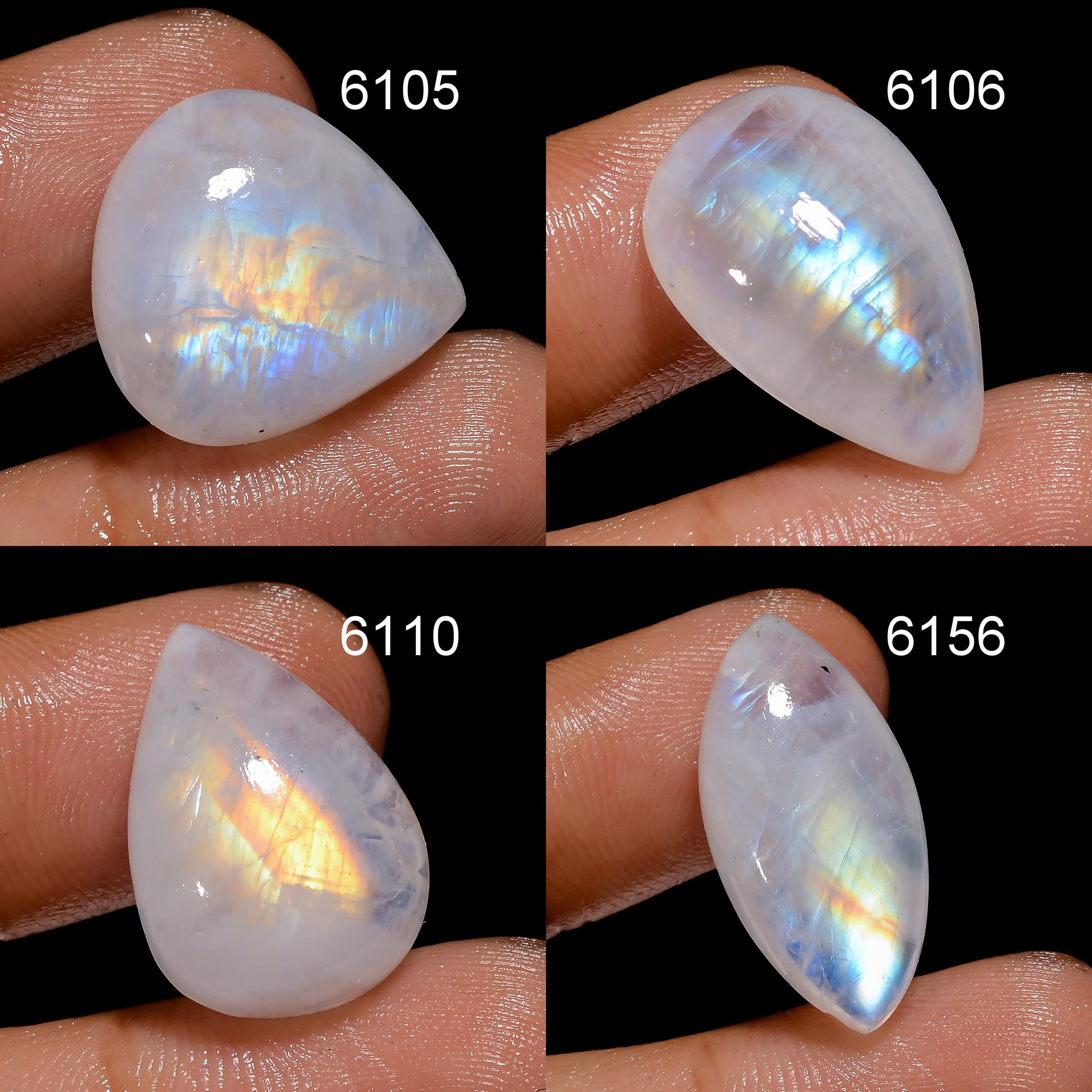 Natural Rainbow Moonstone Gemstone, For Jewelry Making Supply, Healing Crystal - image 5