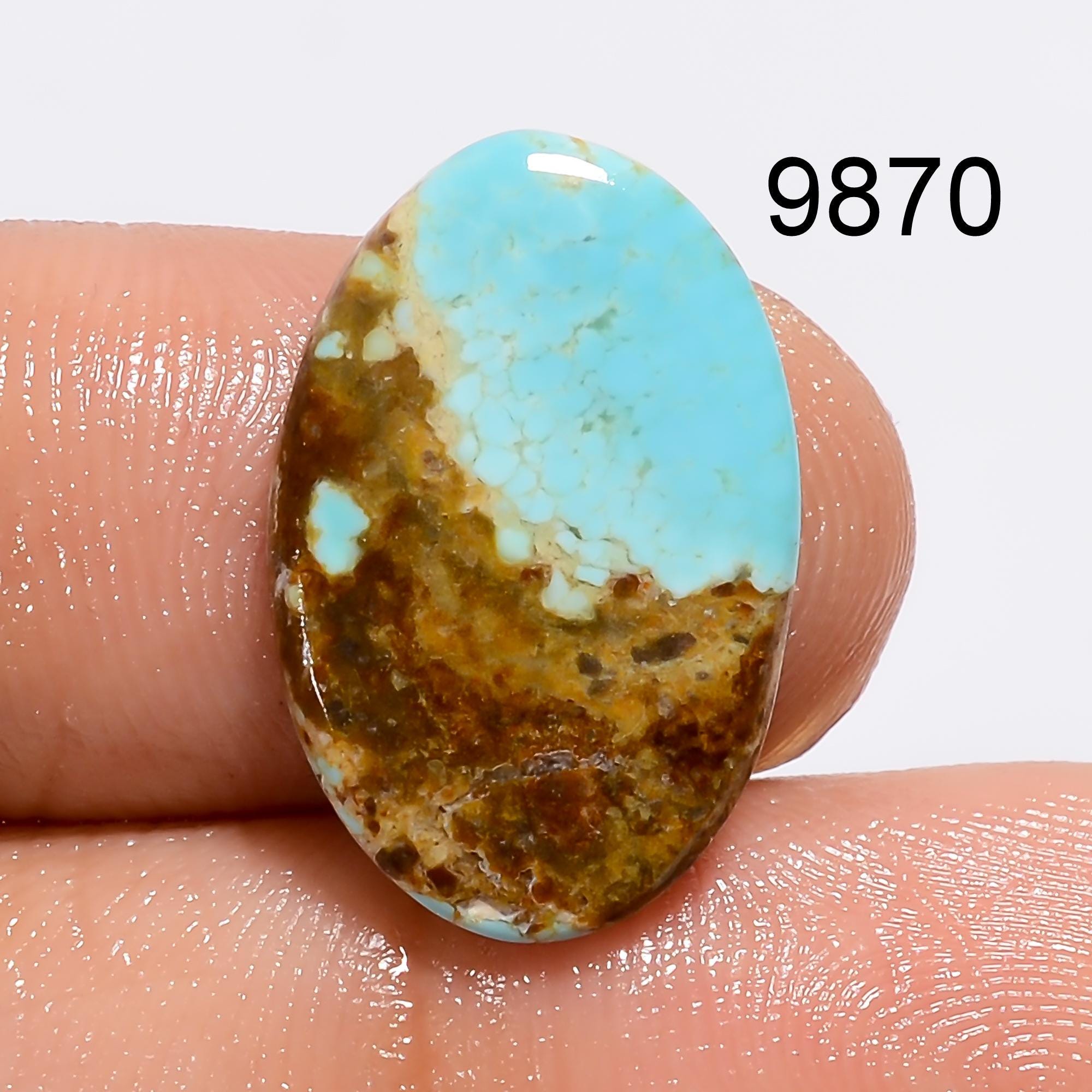 Natural Tibetan Turquoise Gemstone Cabochon | AAA Quality Loose Turquoise for Jewelry Making, Pendant, Healing Energy Cr - image 7