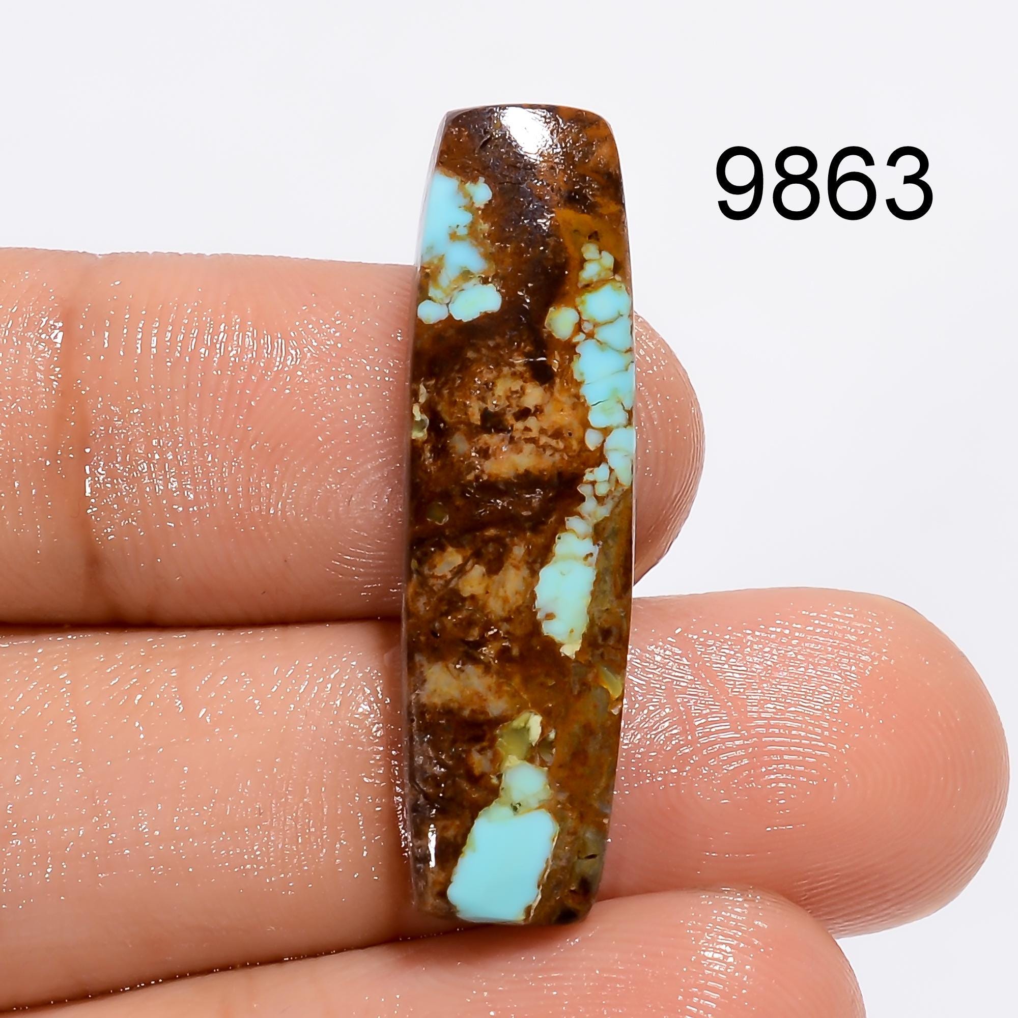 Natural Tibetan Turquoise Gemstone Cabochon | AAA Quality Loose Turquoise for Jewelry Making, Pendant, Healing Energy Cr - image 4