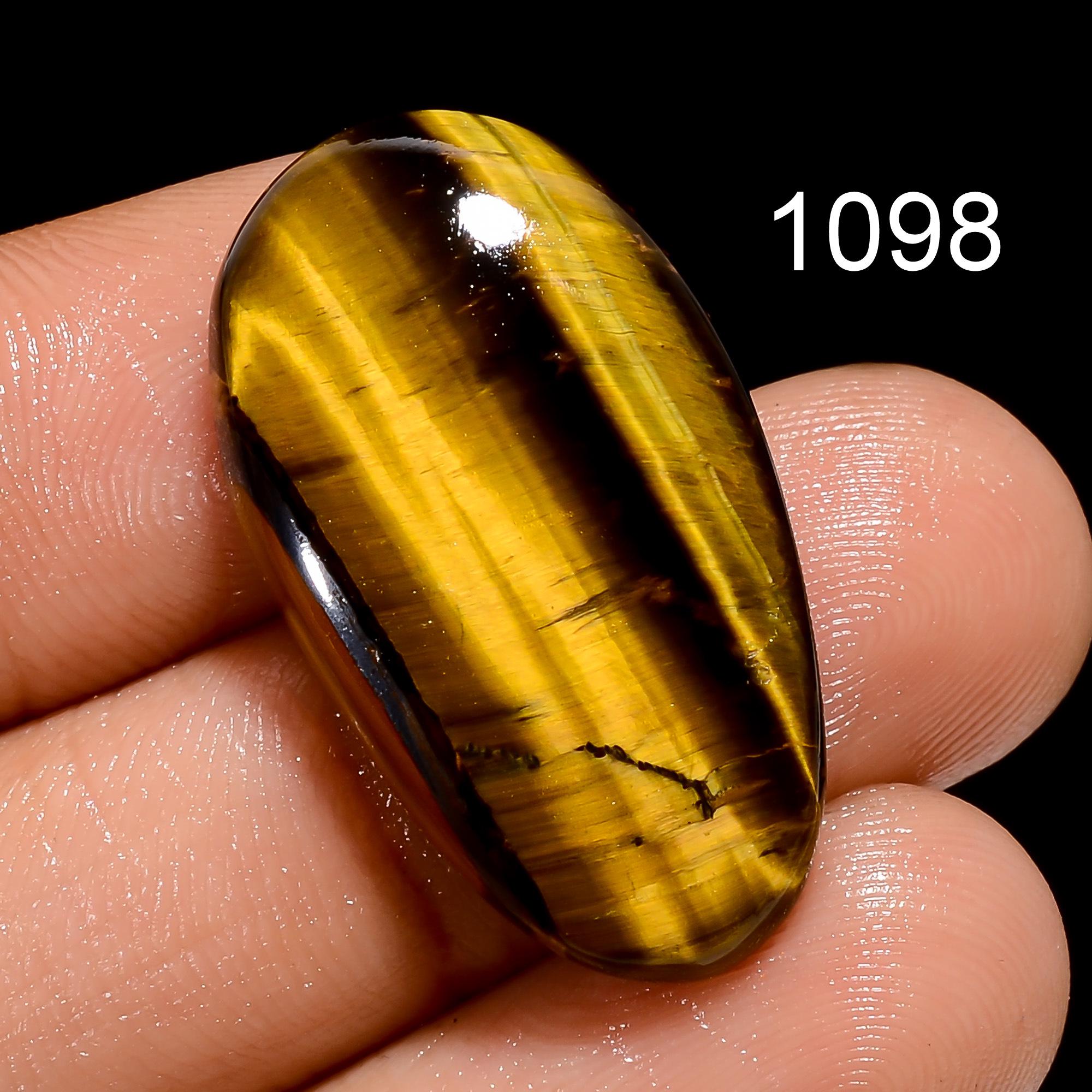 Natural Tiger Eye Gemstone, Natural Tiger Eye Cabochons, Loose Tiger Eye For Jewelry Making Supply, Home Decor Crystals, - image 2
