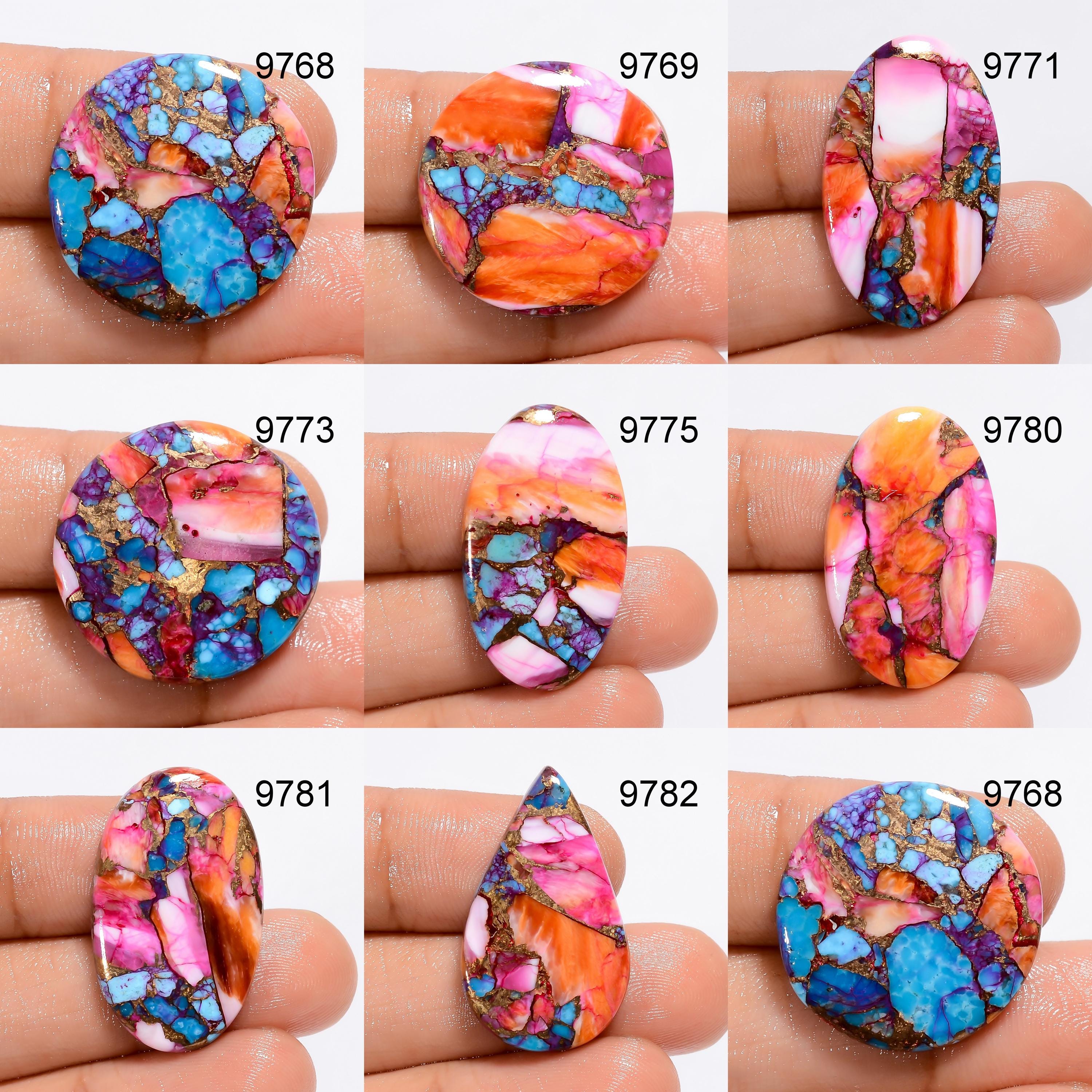 Mohave Copper Turquoise Cabochon, AAA Gemstone, Mix Shape - image 2