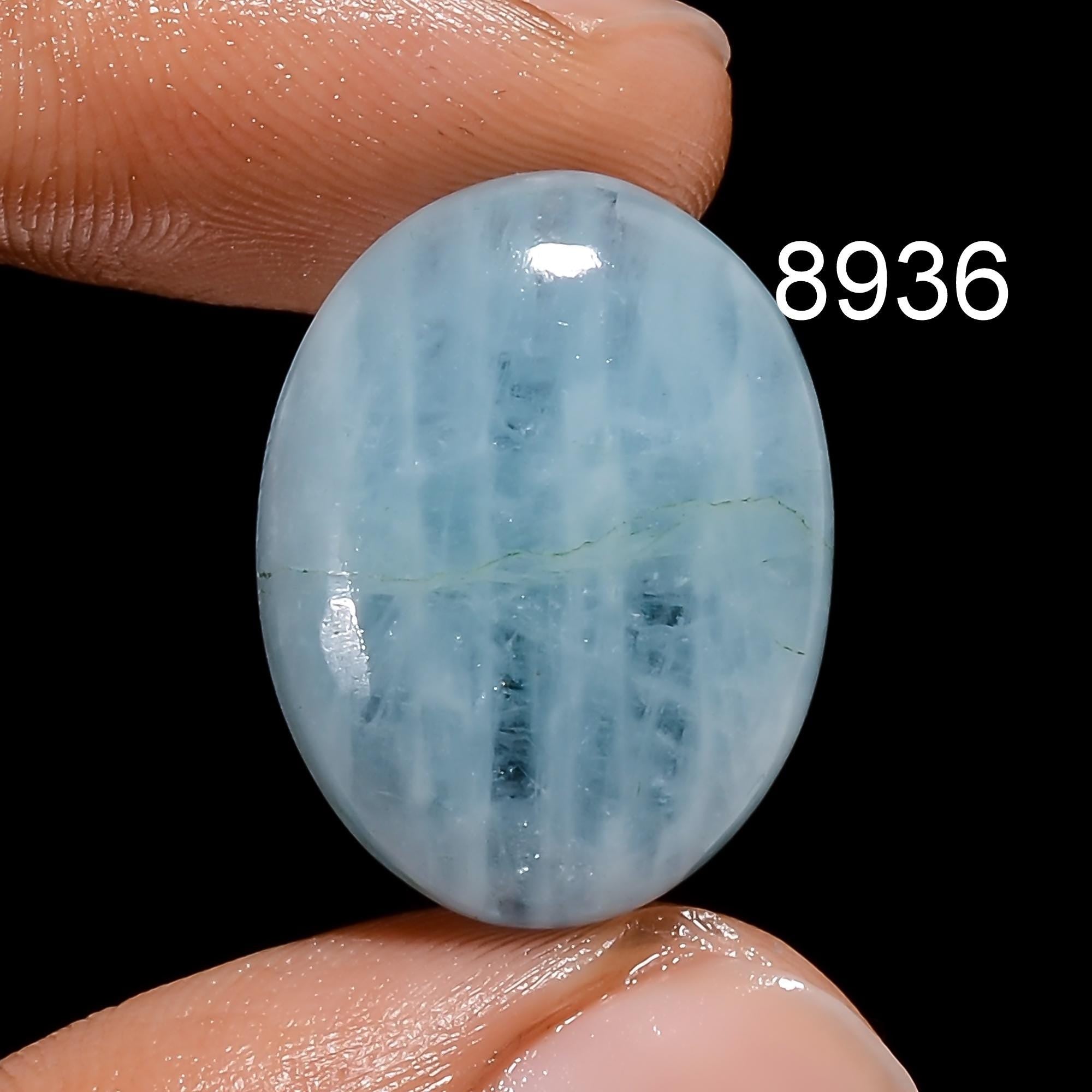 AAA Natural Blue Aquamarine Cabochons Loose Gemstone for Jewelry Making