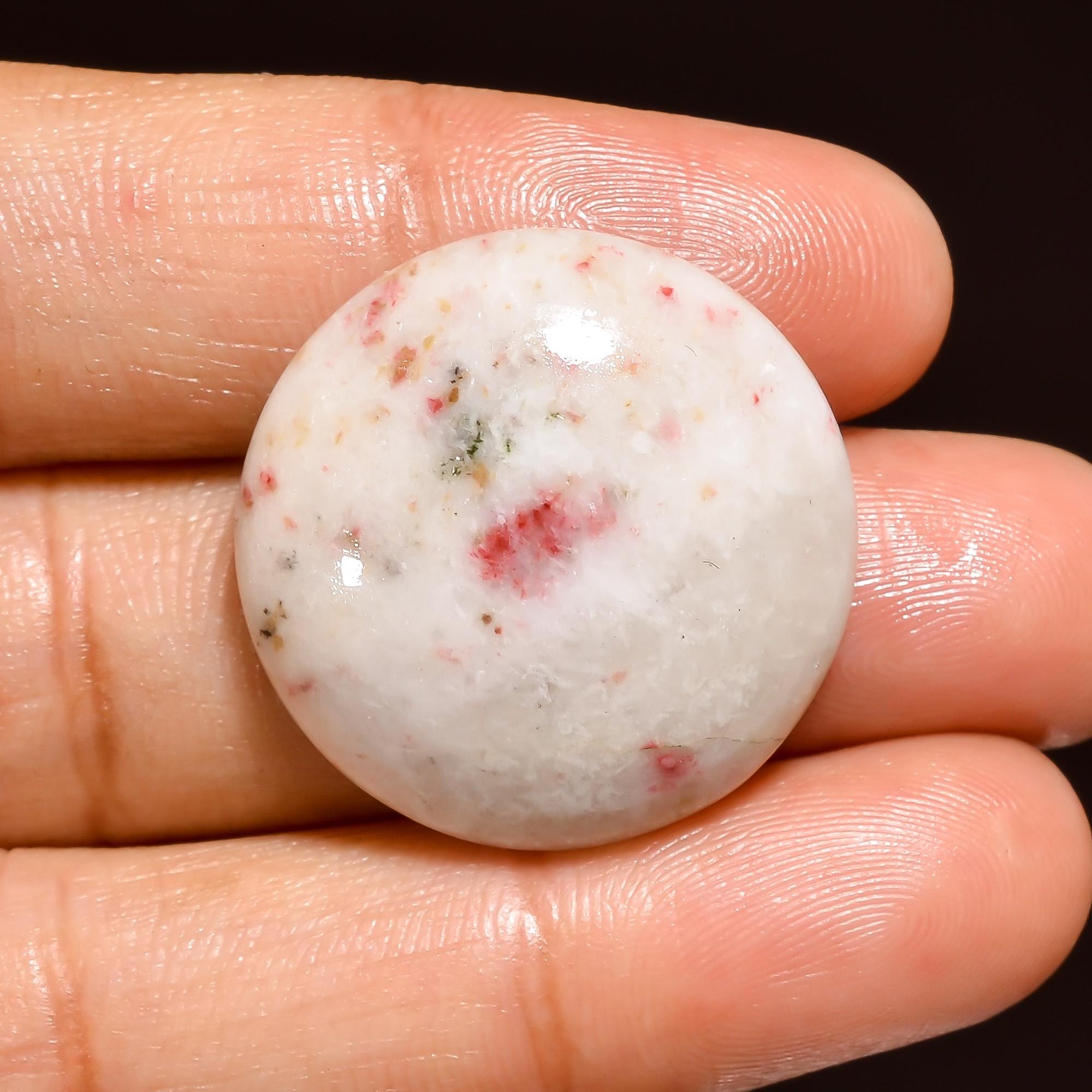 Natural Cinnabar Gemstone Cabochon: DIY Jewelry Pendant, Healing Crystal - image 4