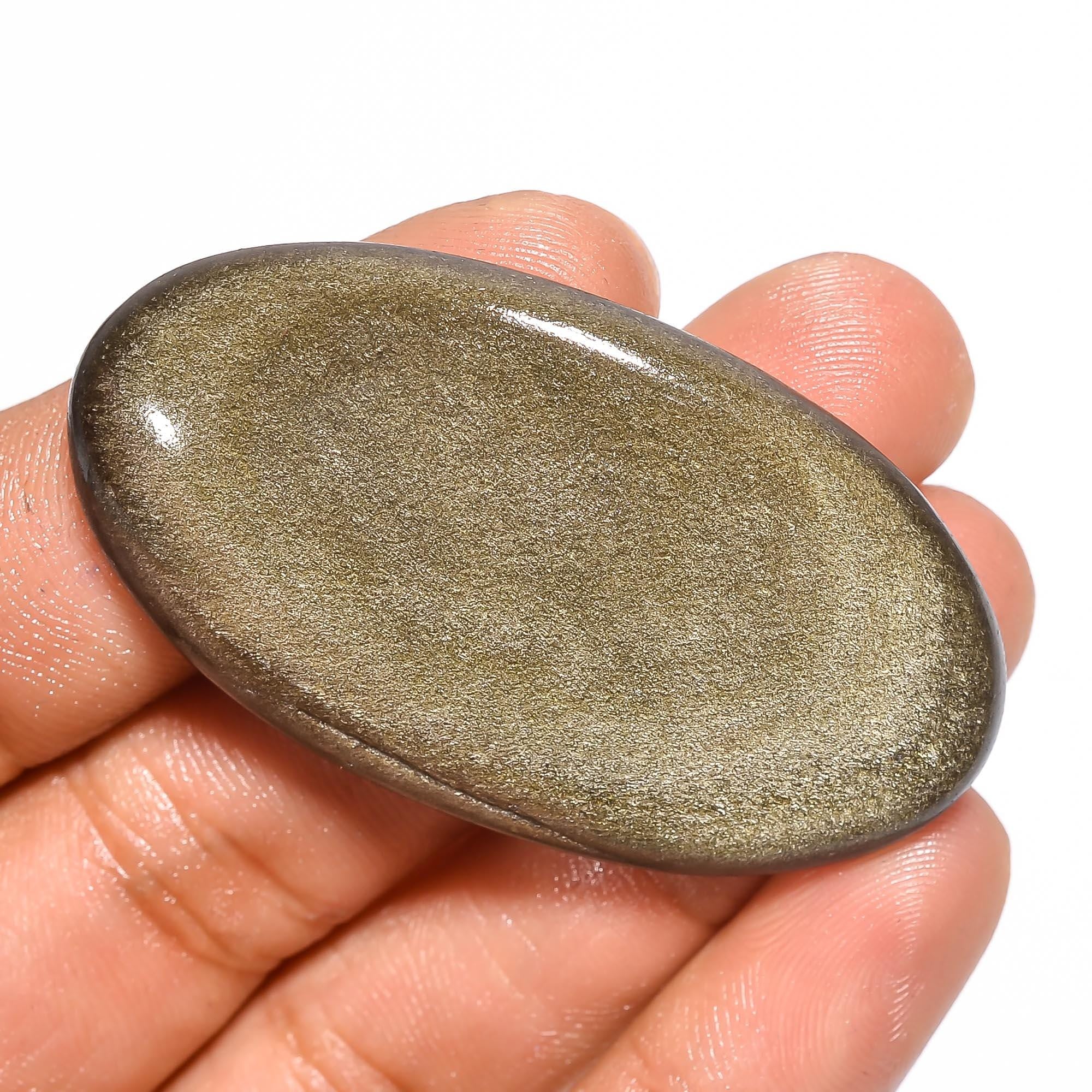 Golden Sheen Obsidian Gemstone, Natural Golden Obsidian Cabochon, Loose Healing Gemstone Crystal For Jewelry Making Supp - image 8