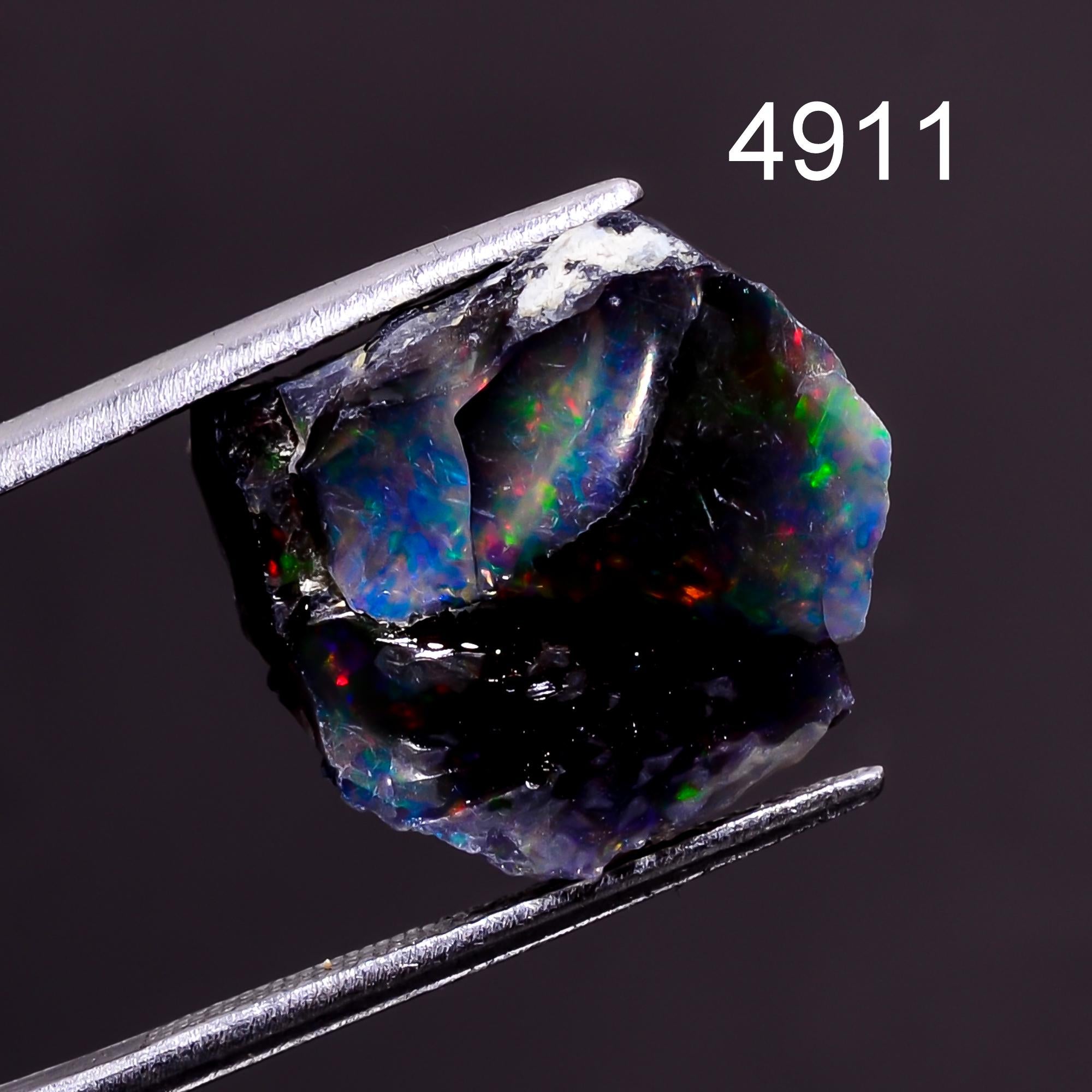 Ethiopian Black Opal Rough, Natural Fire Play Gemstone, Jewelry Making - image 7