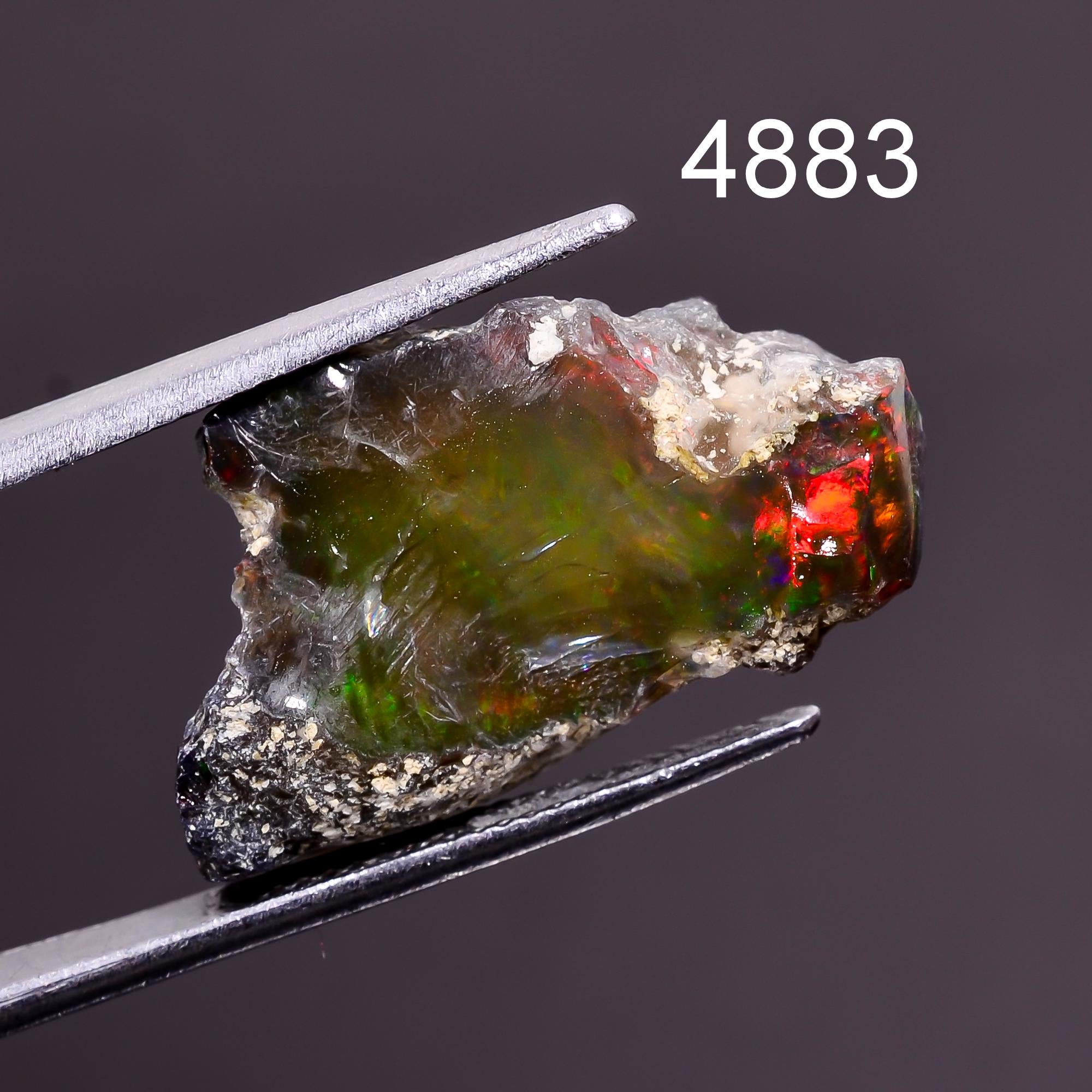 Ethiopian Black Opal Rough, Natural Fire Play Gemstone, Jewelry Making - image 2