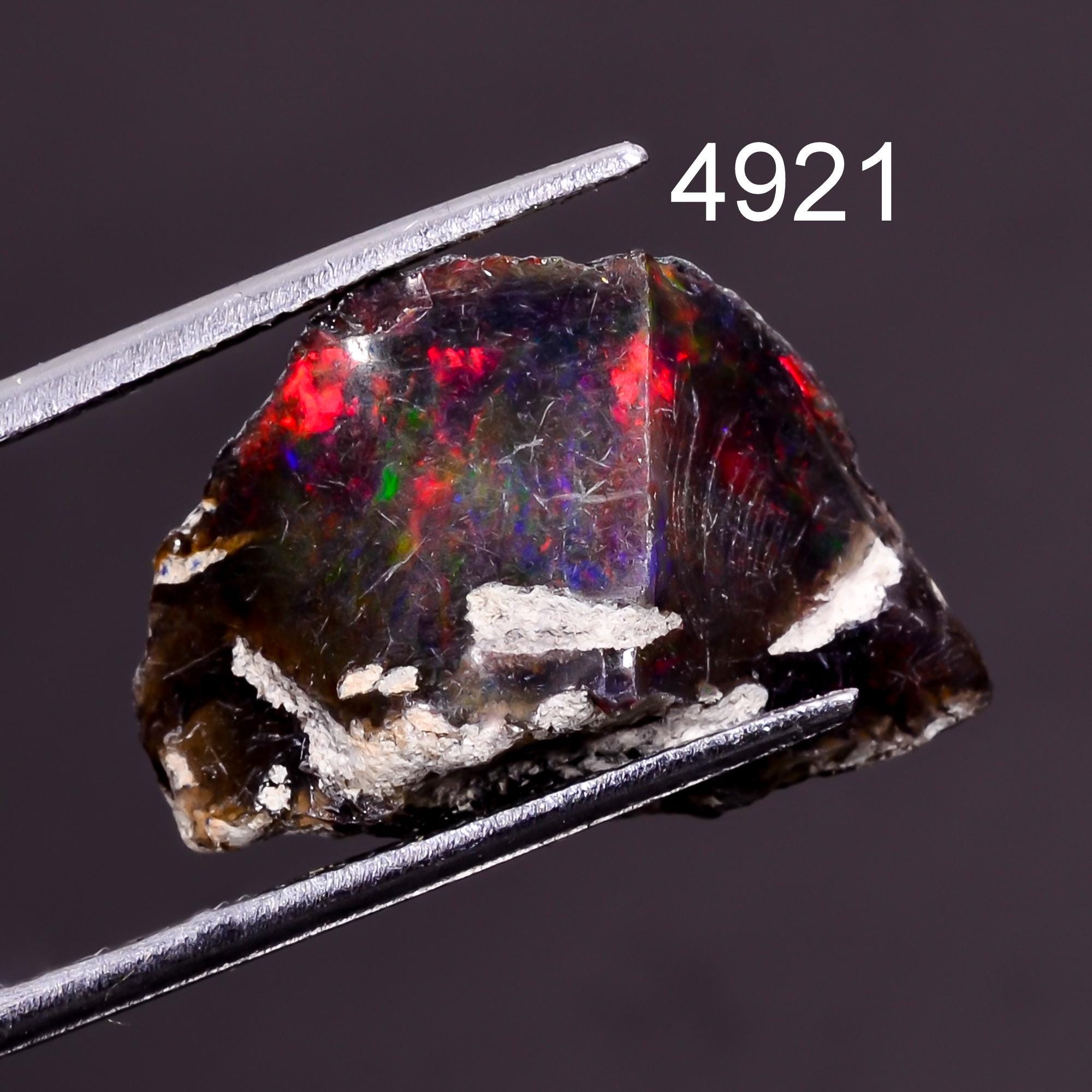 rough crystal with Multi Fire Color Flashes