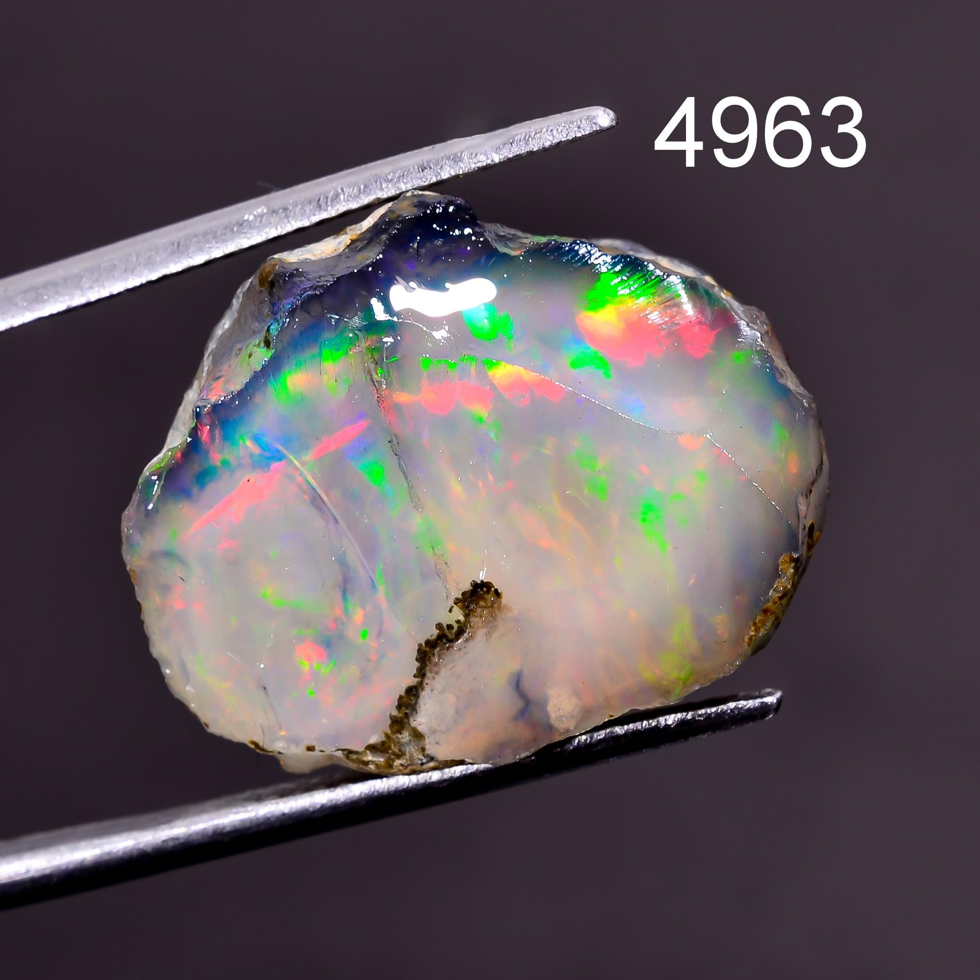 Multi Fire Raw rough opal with unique fire patterns