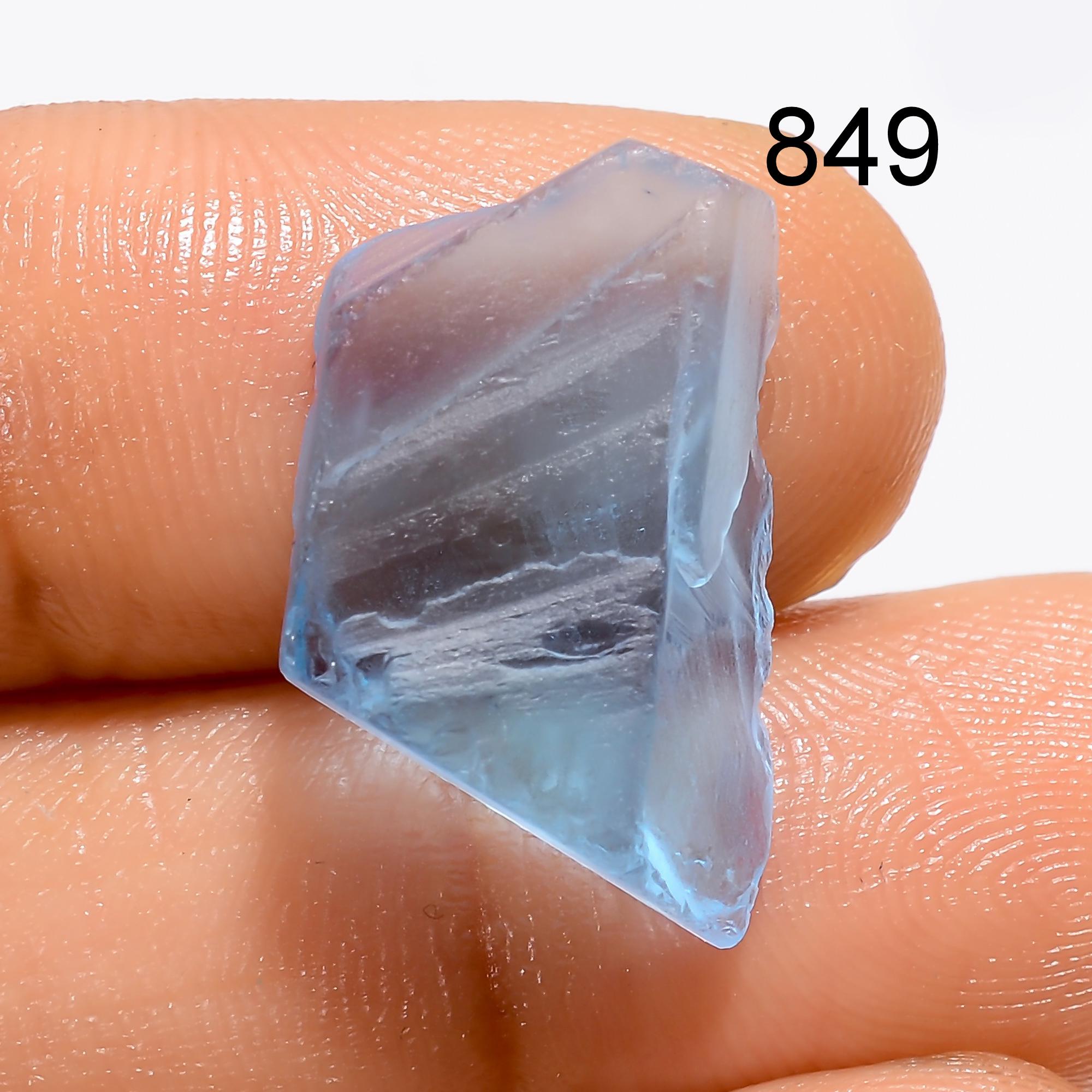 natural Sky Blue Topaz rough crystal gemstone 