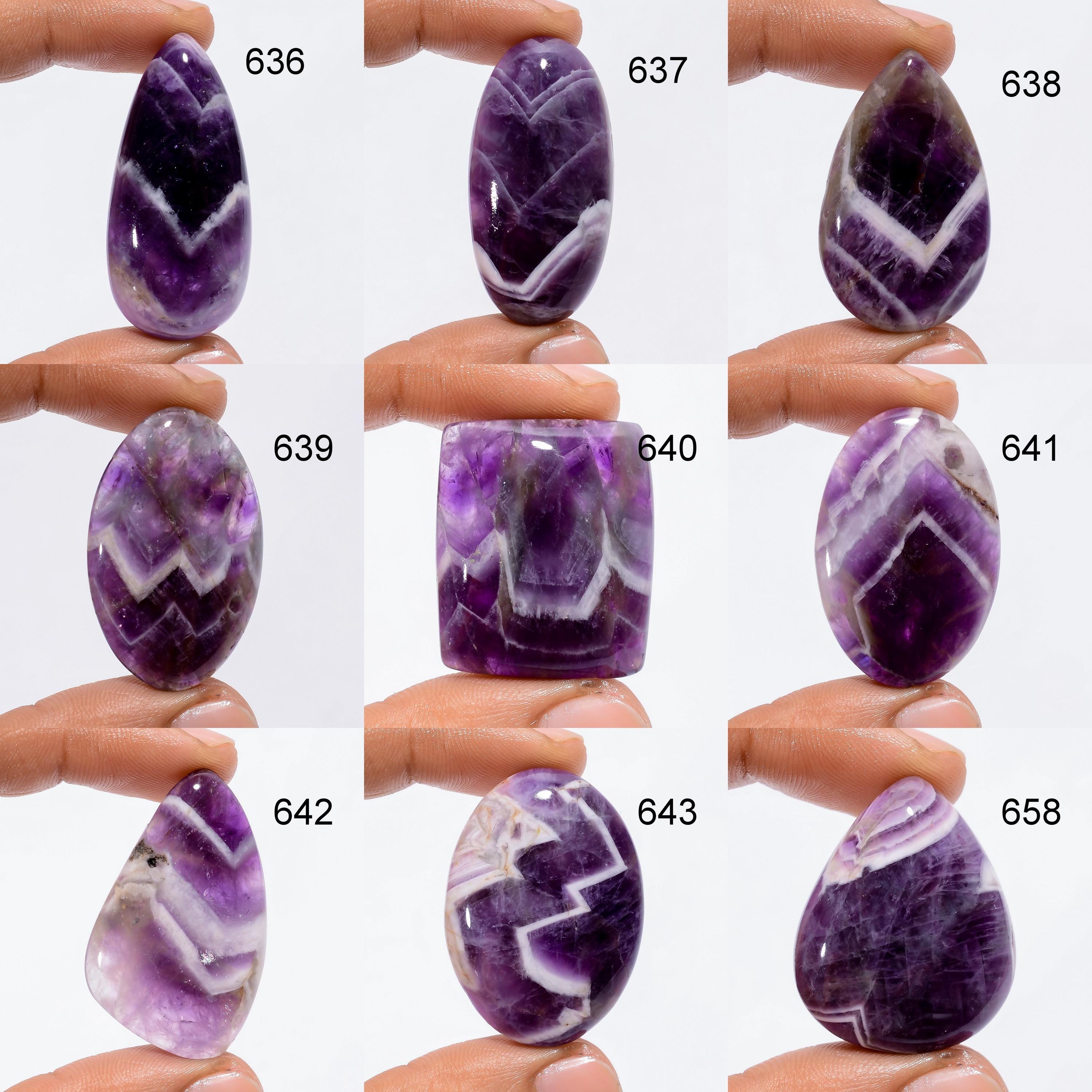 AAA Chevron Amethyst Cabochon, Loose Gemstone, Jewelry Making - image 2
