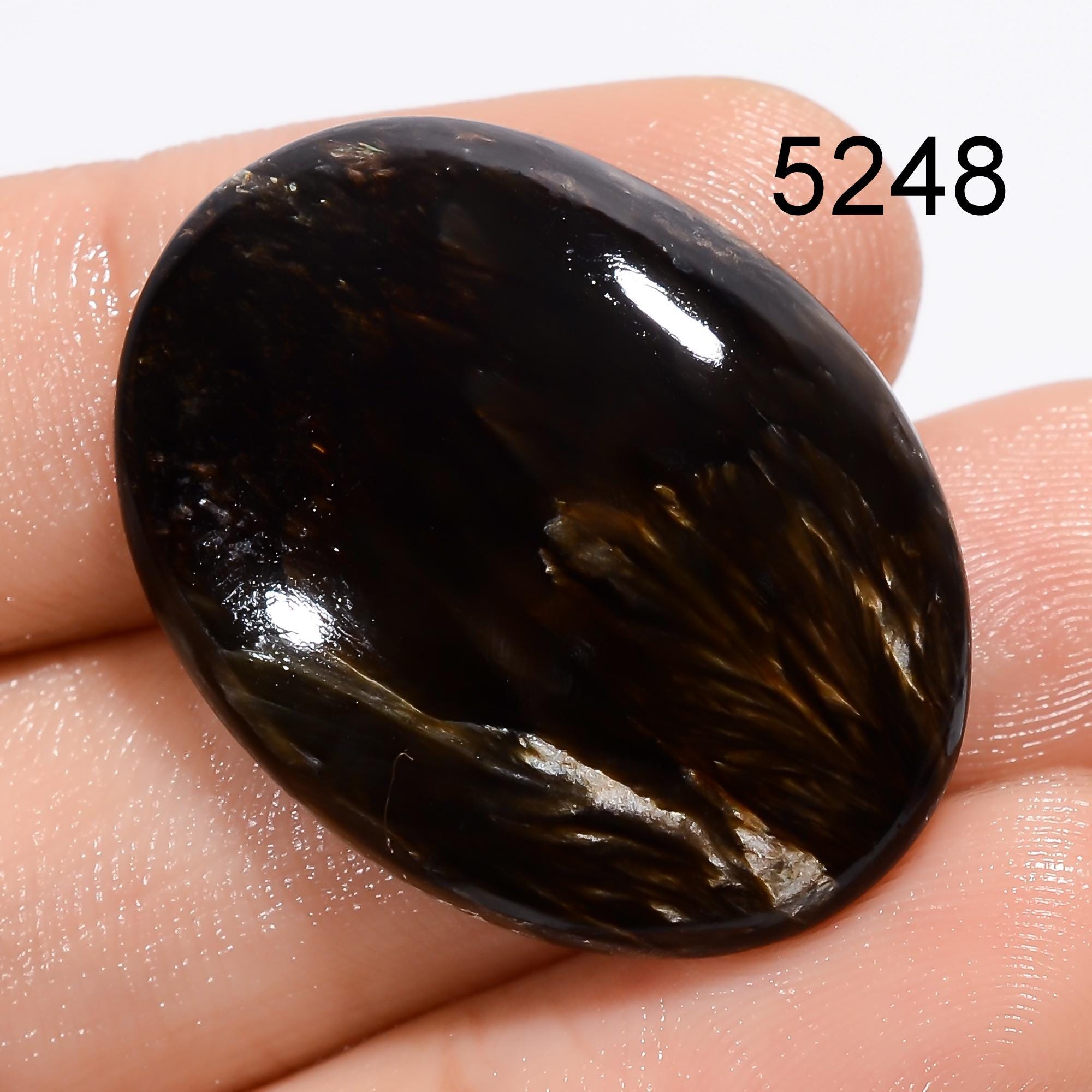 Golden Seraphinite Gemstone Cabochon, Designer Crystal Gemstone, DIY-ART-CRAFTS Pendant Necklace Jewelry making supply, 