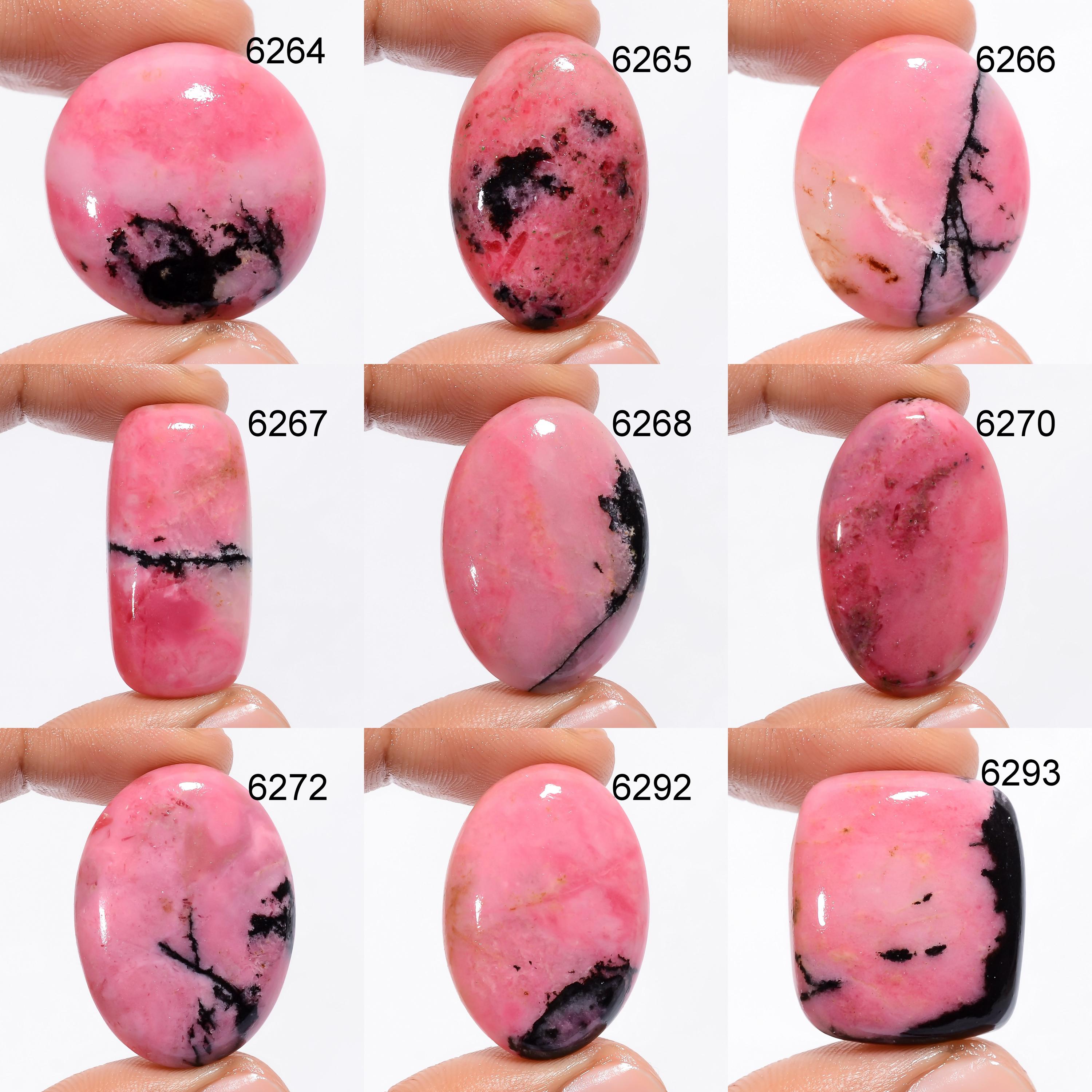 Natural Rhodonite Gemstone Cabochon AAA Quality Loose Gemsrtone For Jewelry Making Christmas Gift - image 2