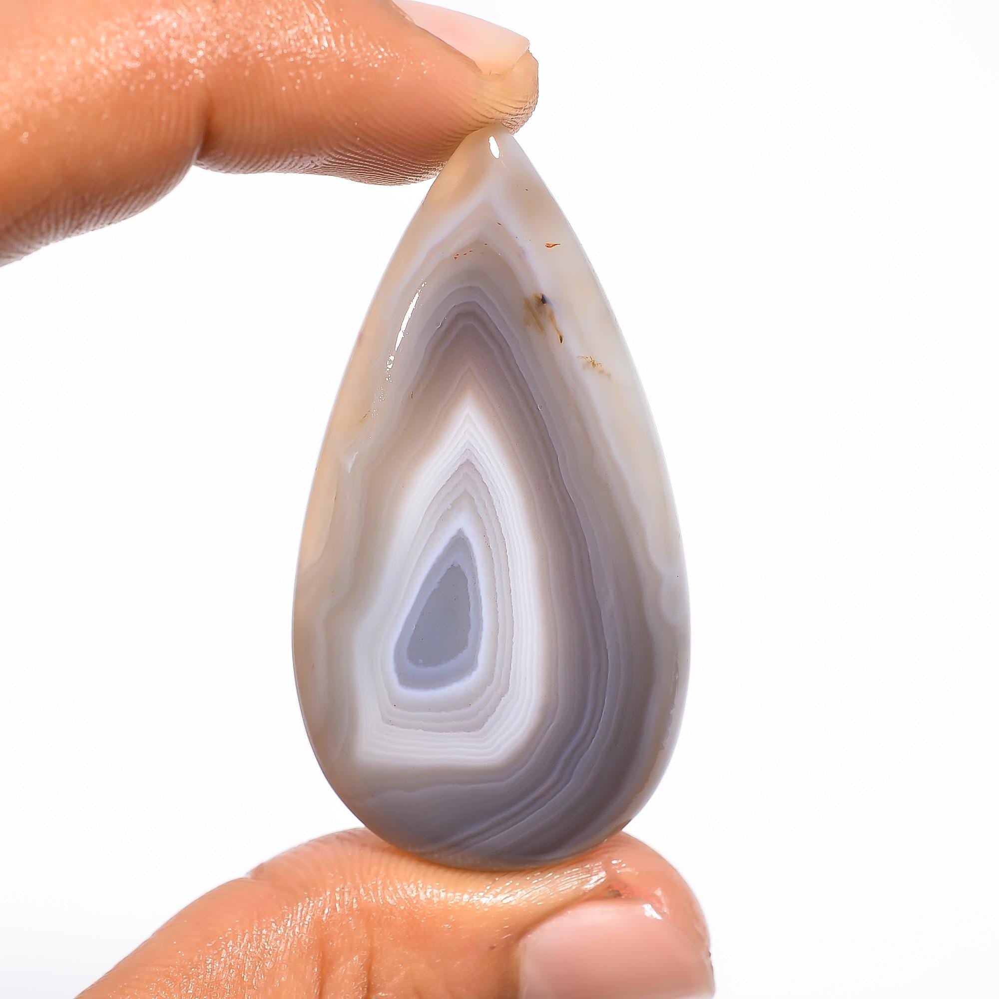 Natural Botswana Agate Gemstone ,Healing Gemstone, Agate Cabochon Oval Shape For Making Pendent Jewelry Crafts. - image 2
