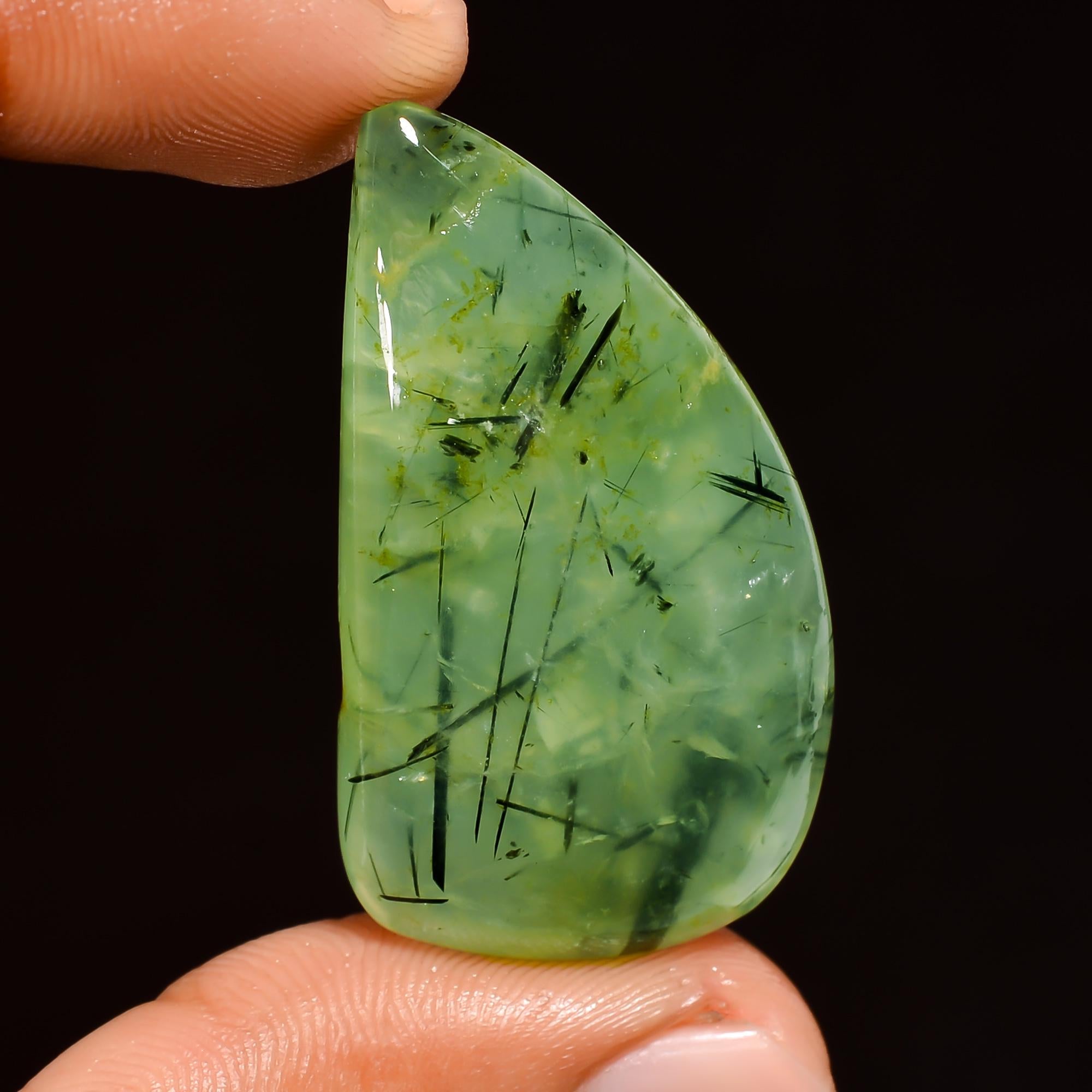 AAA Green Prehnite Cabochon, Natural Loose Gemstone, Healing Crystal - image 4