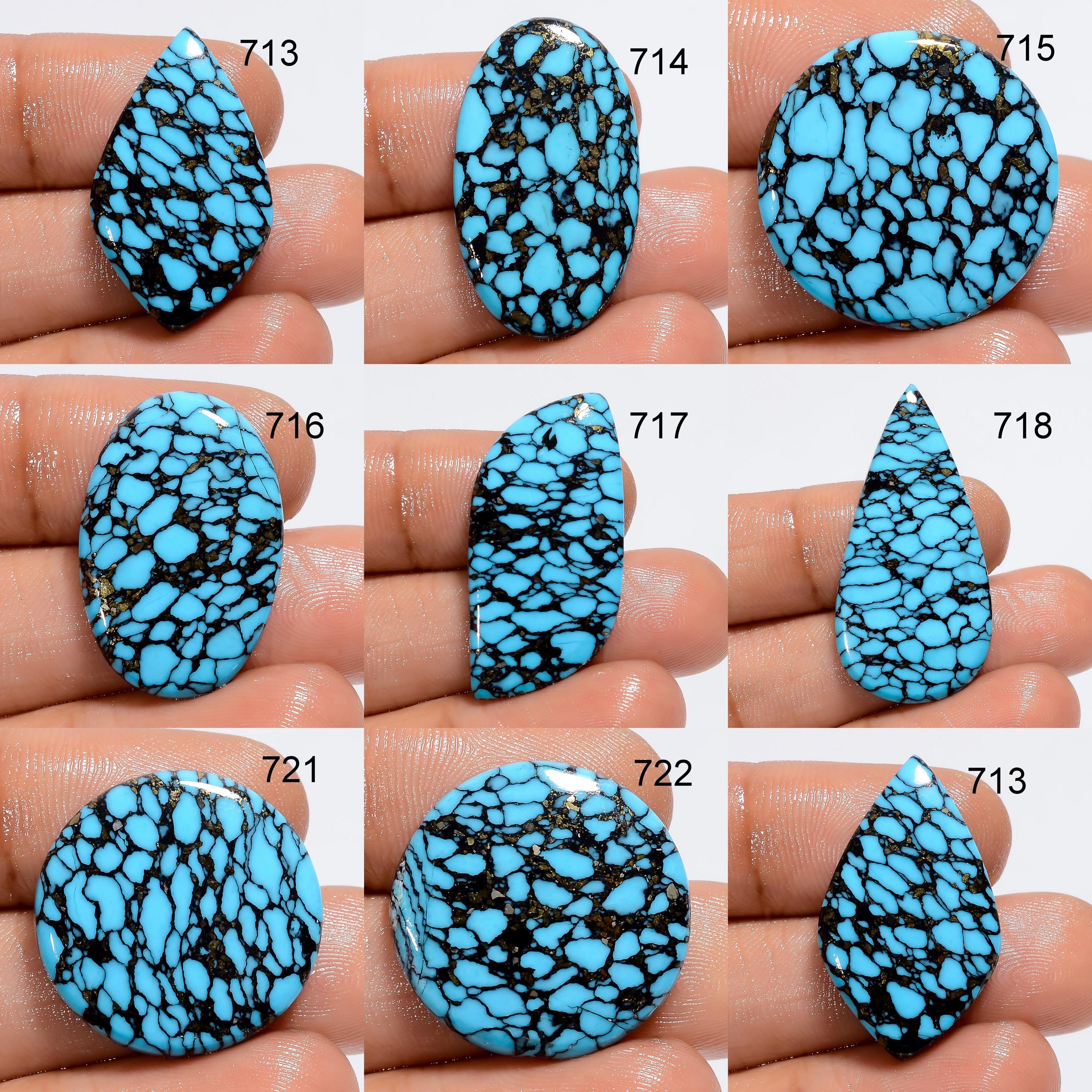 Turquoise Cabochon, Loose Designer Crystal For Jewelry Making Supply, Healing Energy Crystal Christmas Gift - image 2