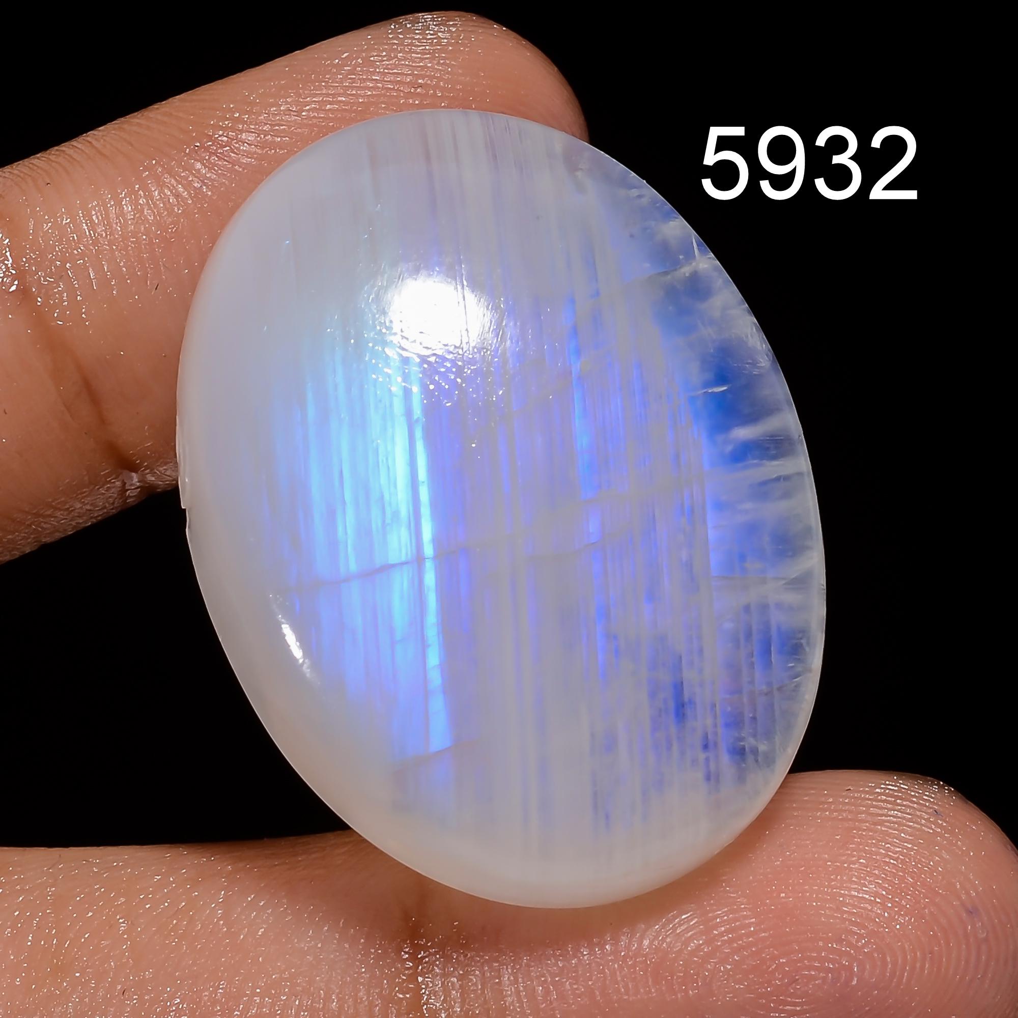 Natural Rainbow Moonstone Gemstone, For Jewelry Making Supply, Healing Crystal - image 2