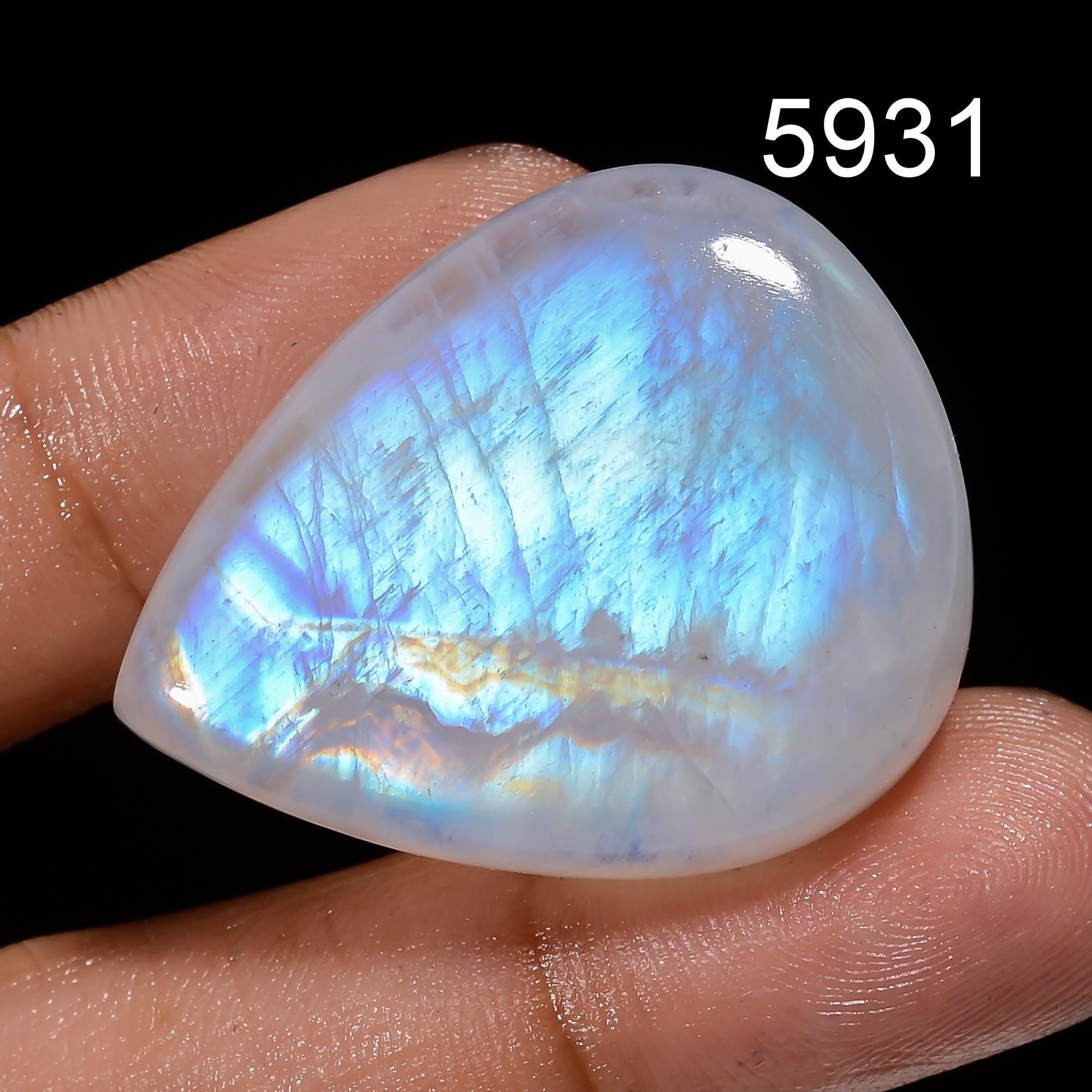 Natural Rainbow Moonstone Gemstone, For Jewelry Making Supply, Healing Crystal
