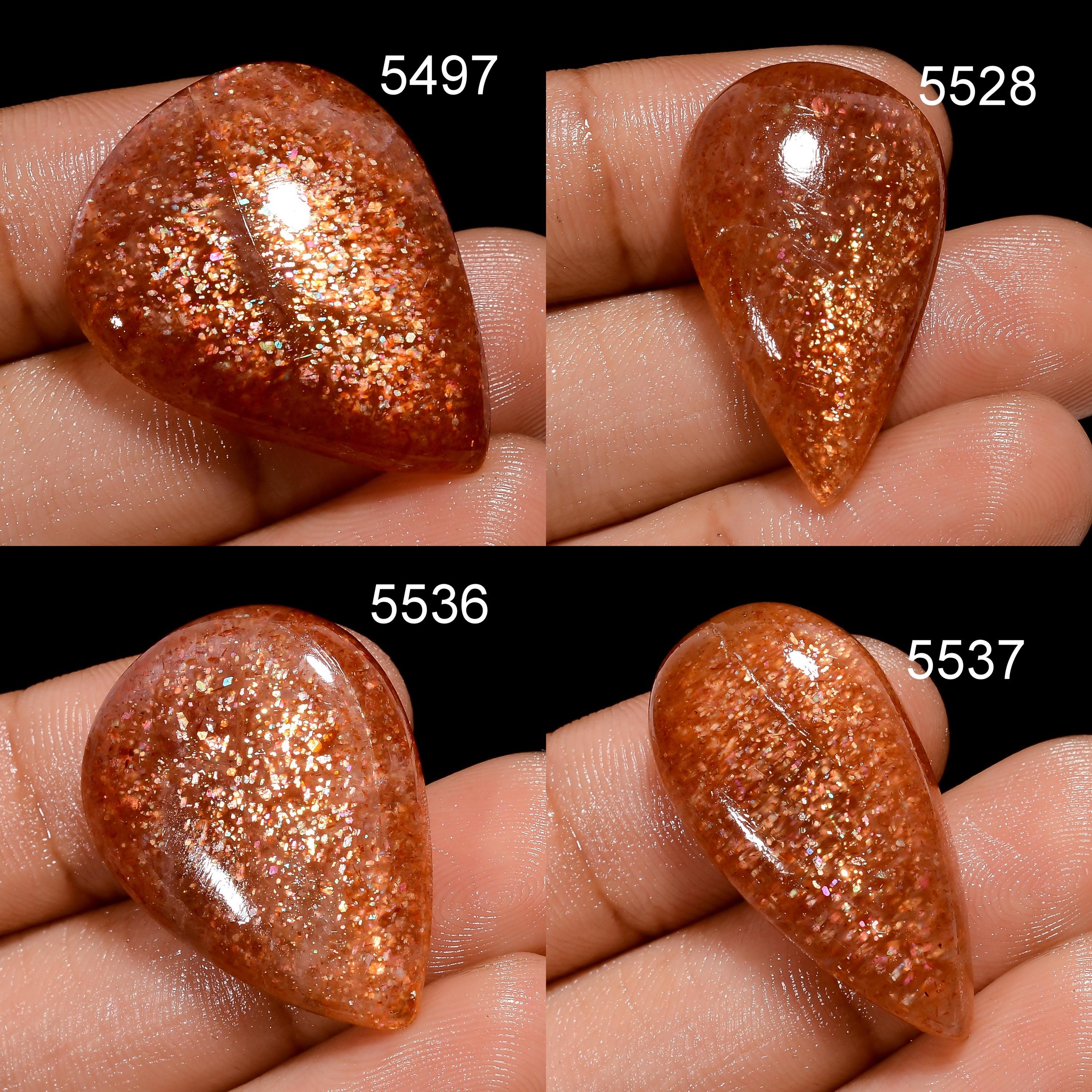 Natural Sunstone Cabochon AAA Quality Loose Gemstone for Pendant Necklace Jewelry Making Supplies. - image 2