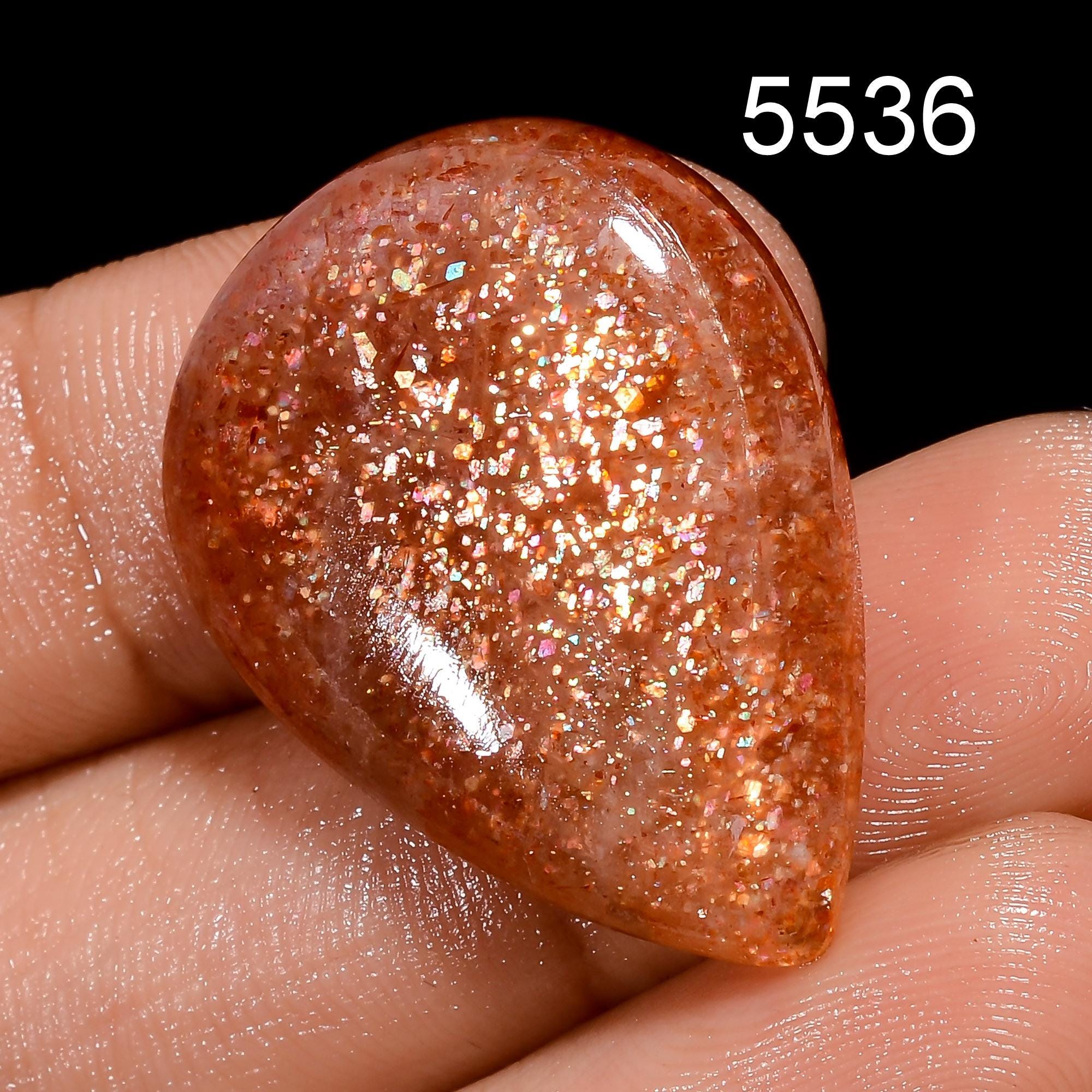 Natural Sunstone Cabochon AAA Quality Loose Gemstone for Pendant Necklace Jewelry Making Supplies.
