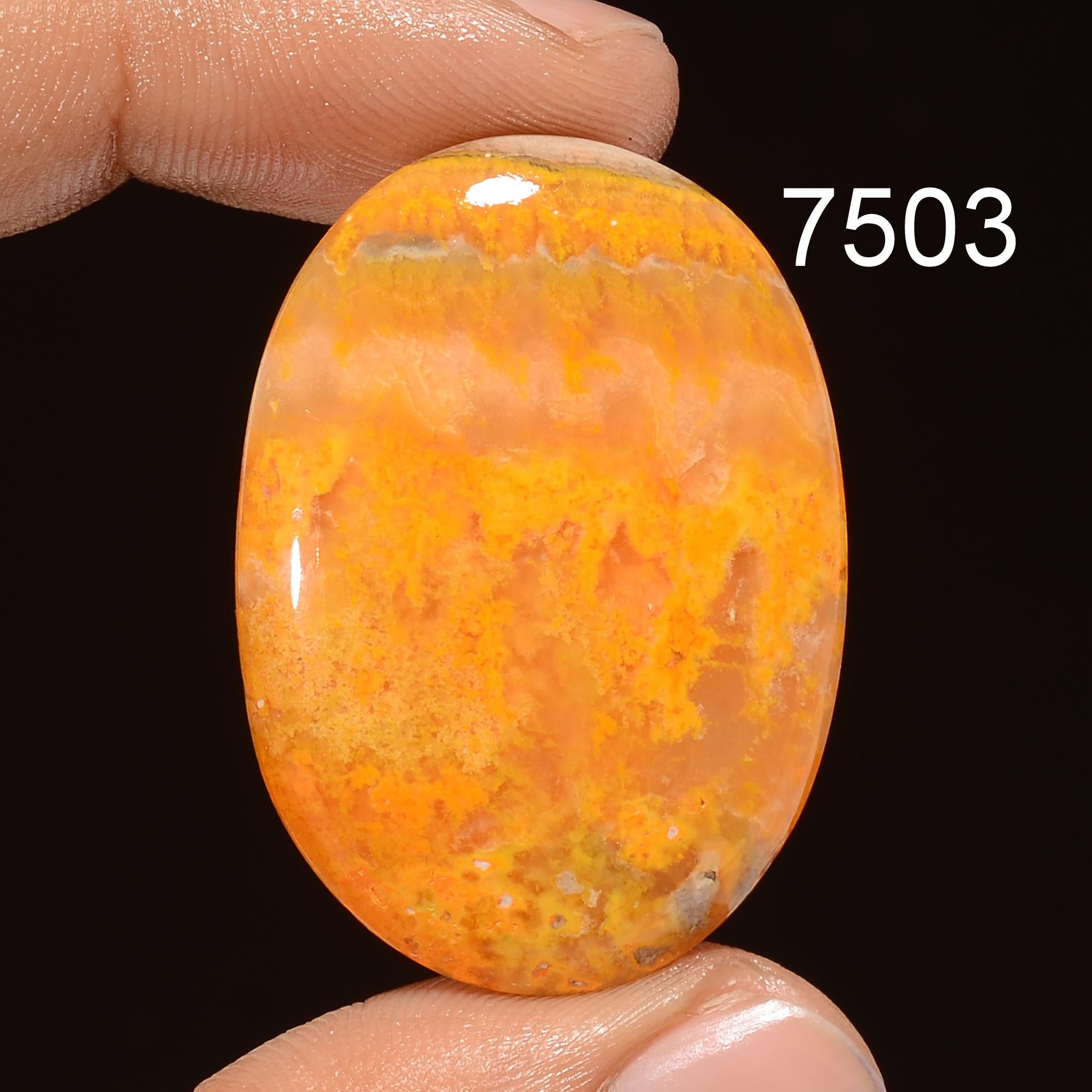 Natural Mustard Bee Jasper Cabochon, AAA Quality Loose Gemstone