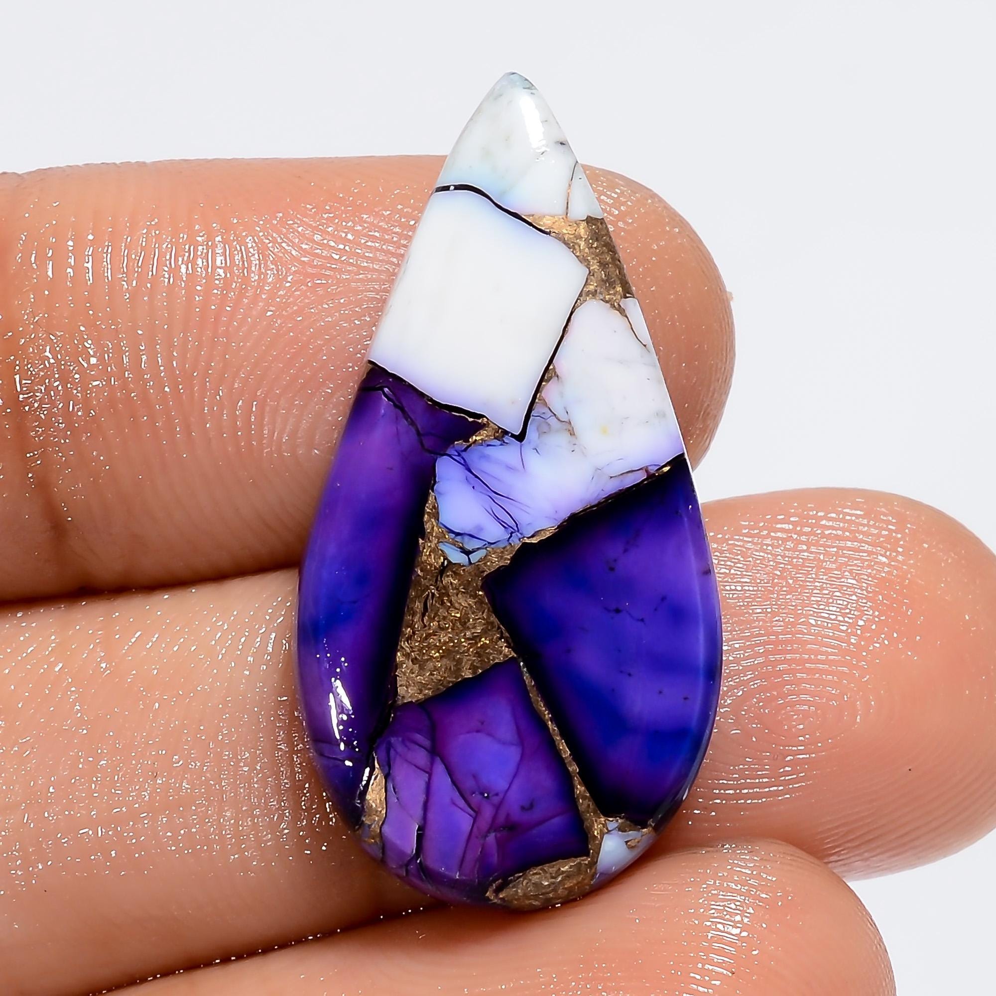 Purple Copper Turquoise Cabochon Mix Shape Loose Gemstone For Jewelry Making - image 4