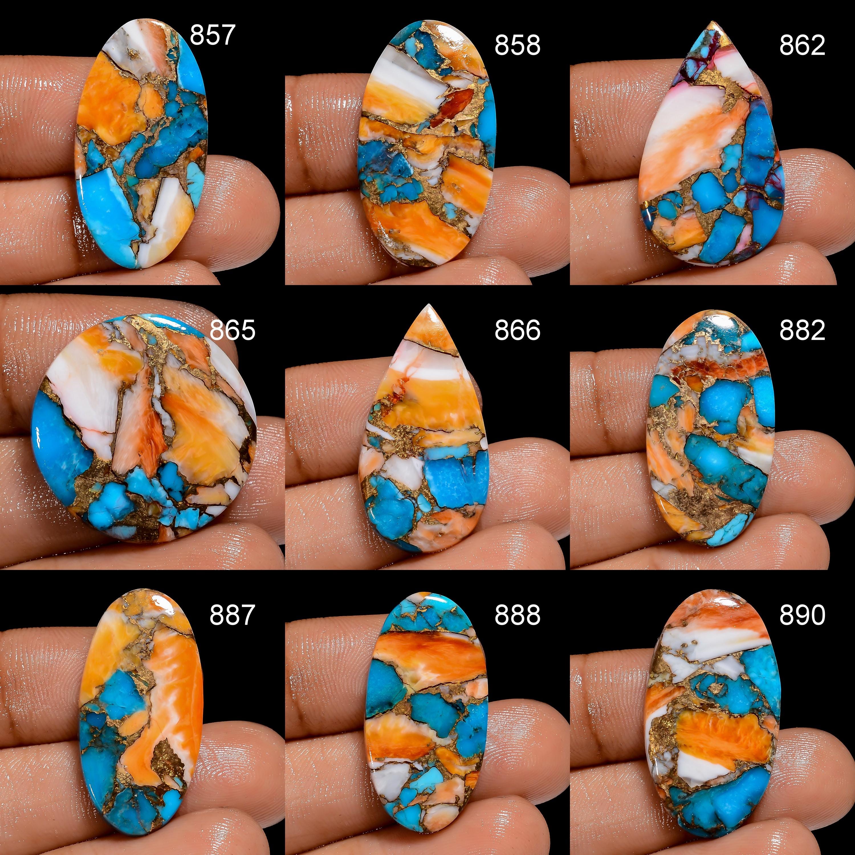 Oyster Copper Turquoise Cabochon, Mix  Shape Loose Gemstone For Jewelry Making Supply. - image 2