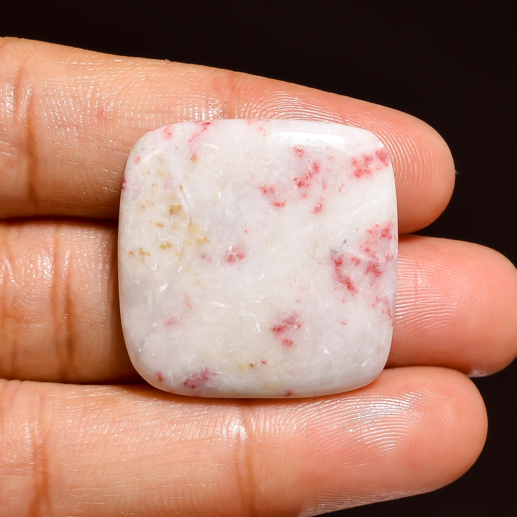 Natural Cinnabar Gemstone Cabochon: DIY Jewelry Pendant, Healing Crystal - image 3