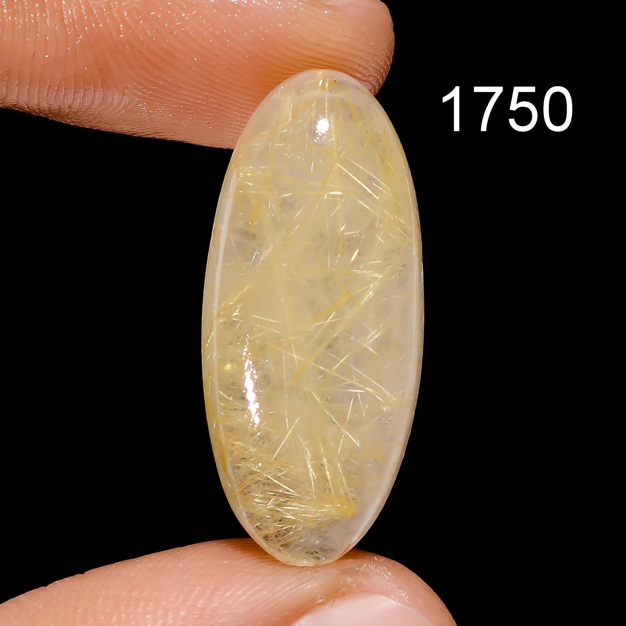 Natural Golden Rutile Quartz Cabochon, Mix Gemstone Pendant Jewelry Making Healing Crystal. - image 8