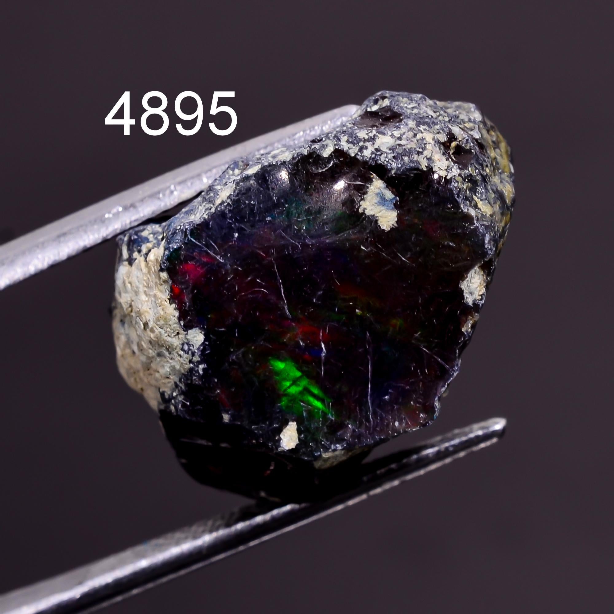 Ethiopian Black Opal Rough, Natural Fire Play Gemstone, Jewelry Making - image 3