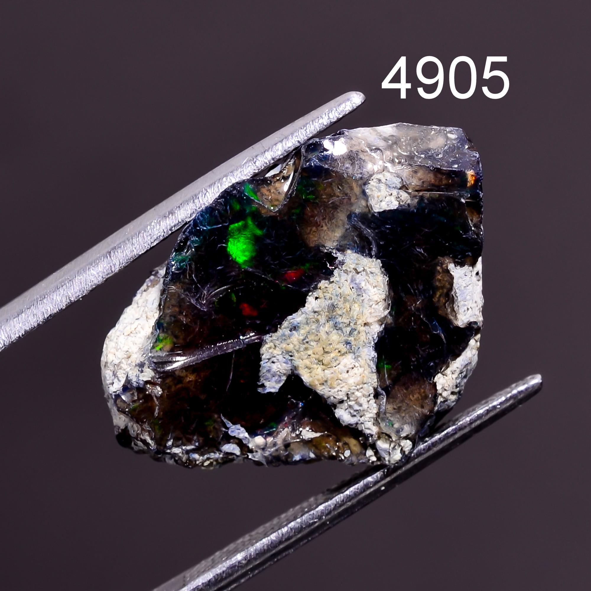 Ethiopian Black Opal Rough, Natural Fire Play Gemstone, Jewelry Making - image 6