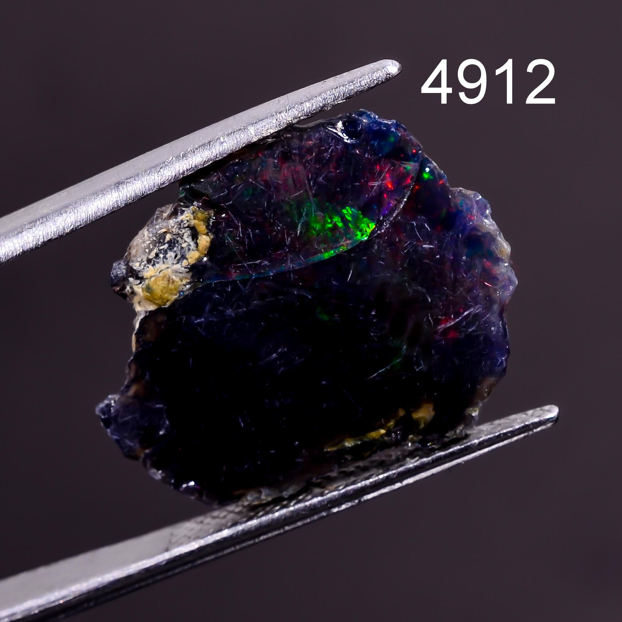 Ethiopian Black Opal Rough, Natural Fire Play Gemstone, Jewelry Making - image 8
