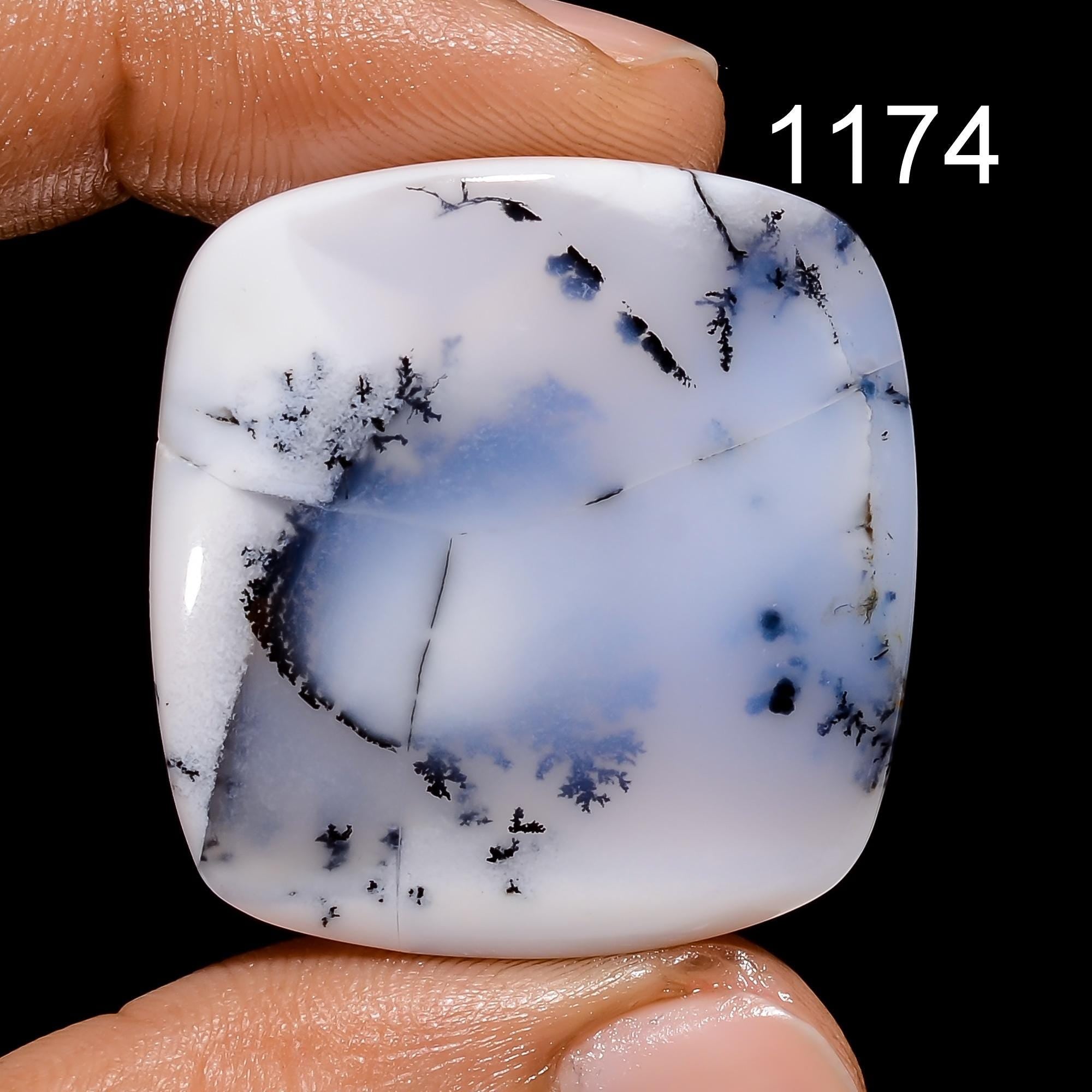 Natural Dendrite Opal Cabochon: Opal Gemstone for Jewelry Healing Crystal - image 3